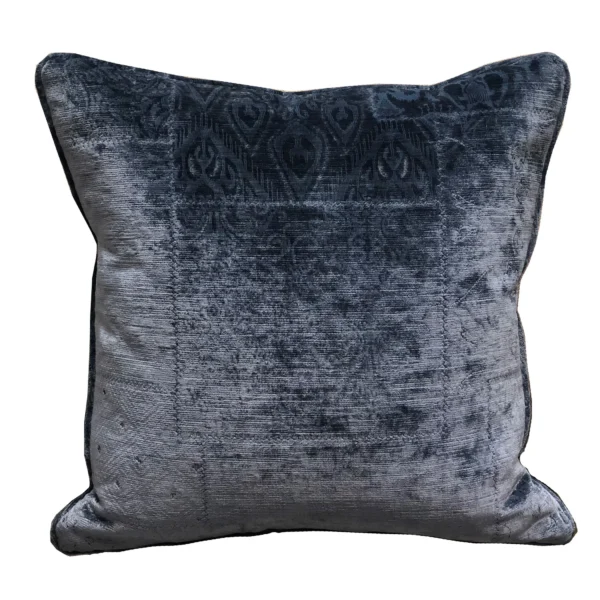 Gối tựa cao cấp Plutus nhung Bleu Velour màu xanh dương