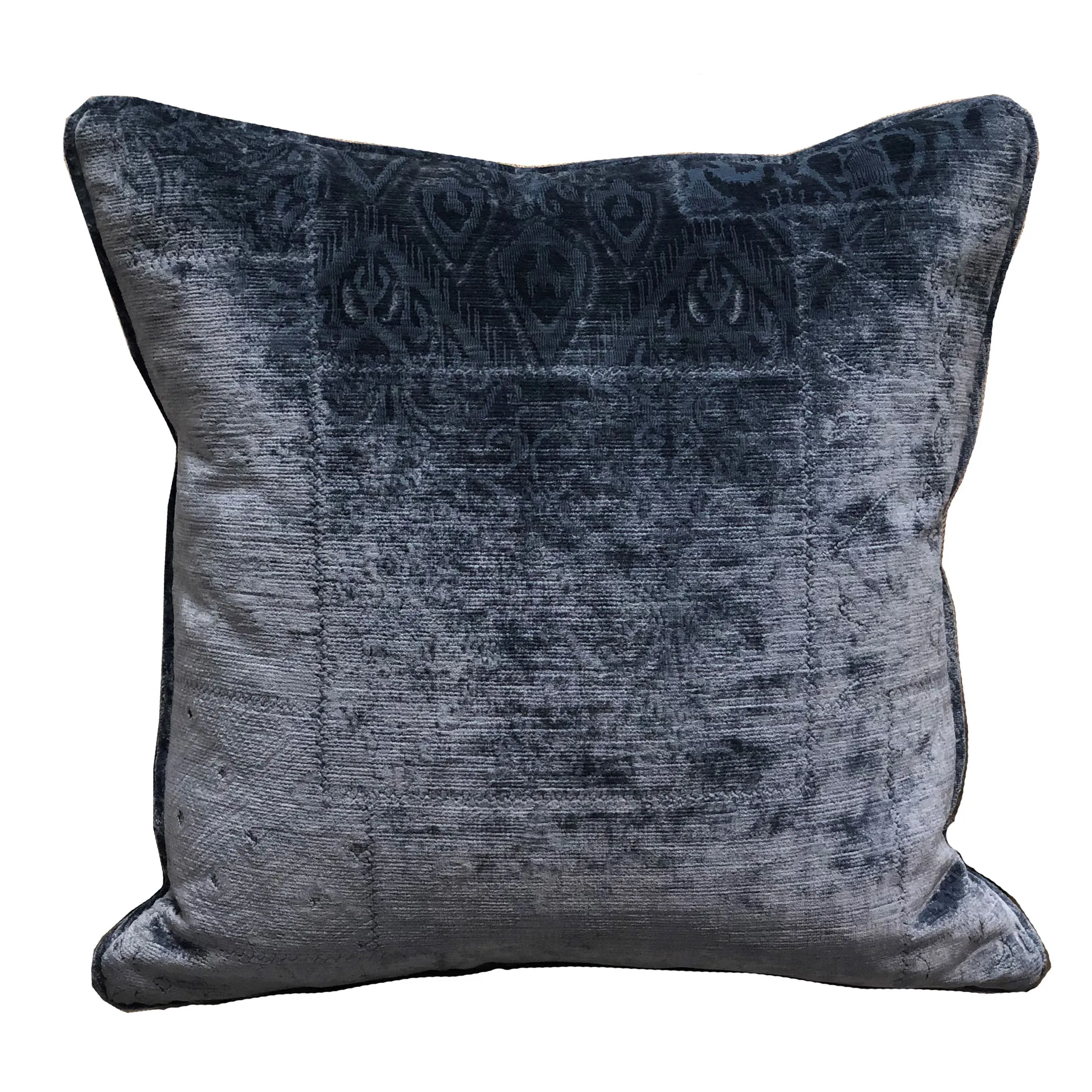 Gối tựa cao cấp Plutus nhung Bleu Velour màu xanh dương