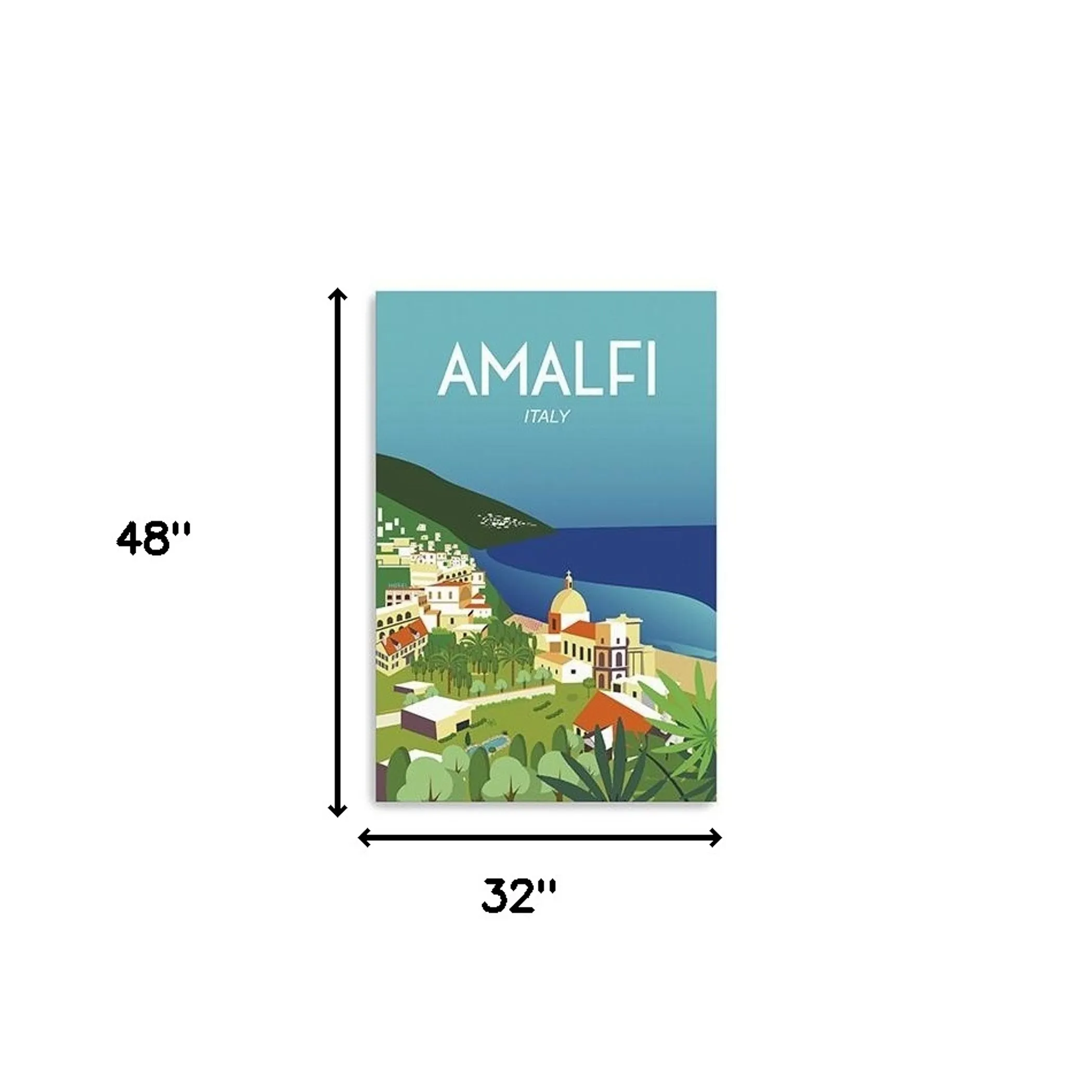 Tranh in không khung bờ biển Amalfi rực rỡ - Ảnh 4