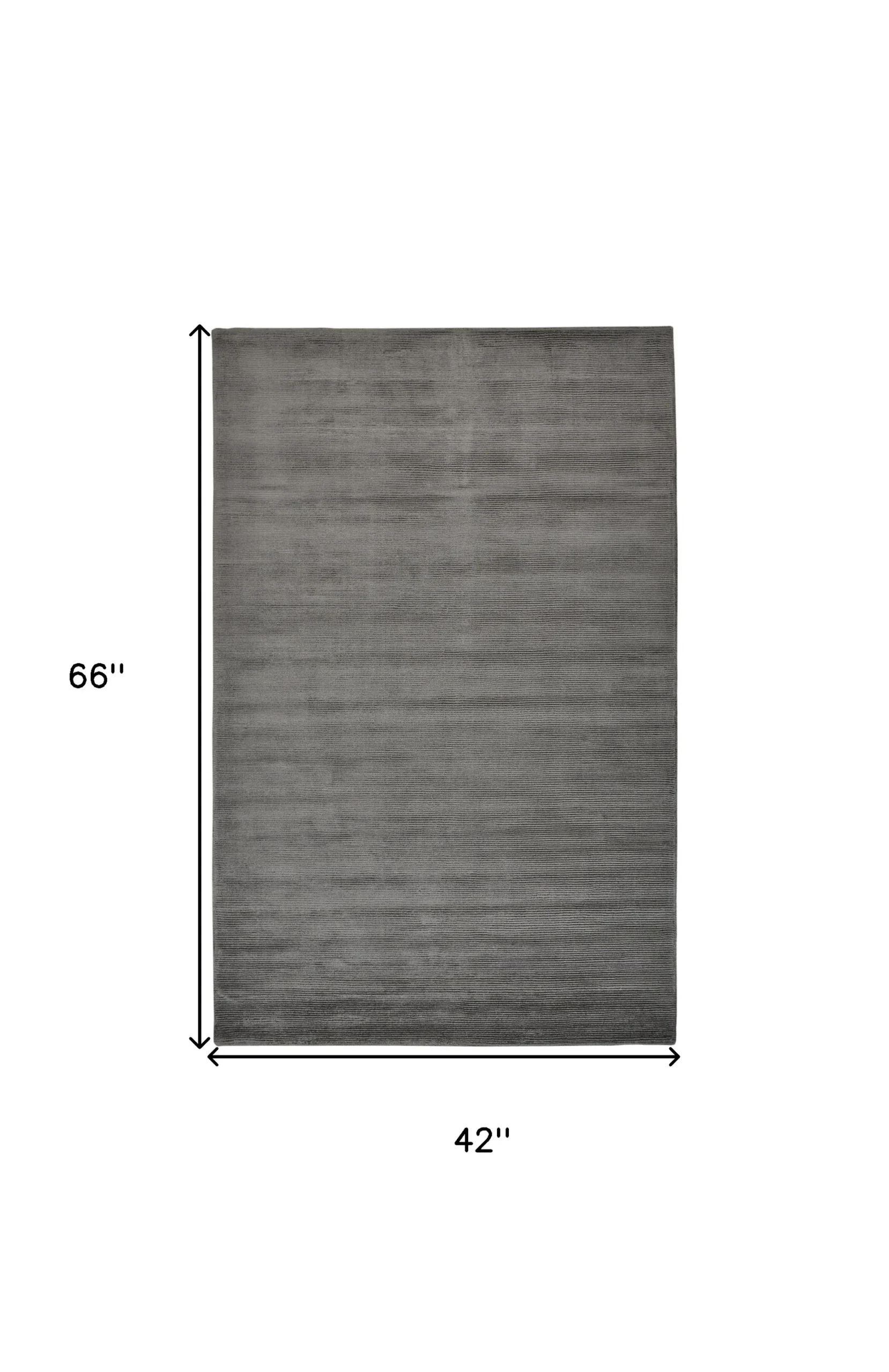 Thảm trải sàn dệt tay 1,2m x 1,8m màu xám đen - Ảnh 4