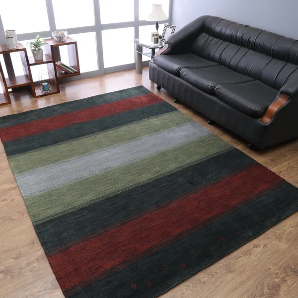 Thảm len dệt thắt tay Rugsotic Carpets phong cách đương đại đa sắc