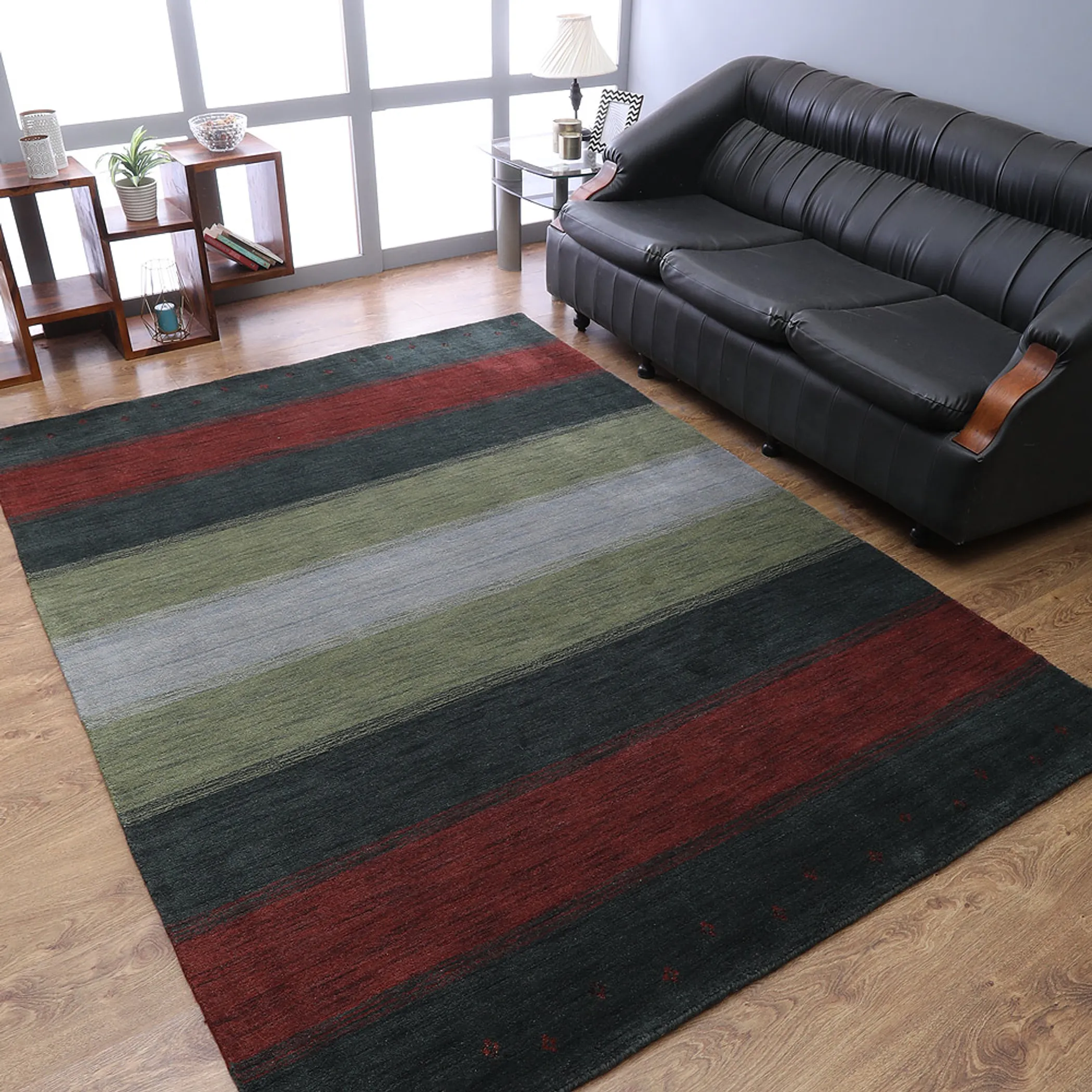 Thảm len dệt thắt tay Rugsotic Carpets phong cách đương đại đa sắc