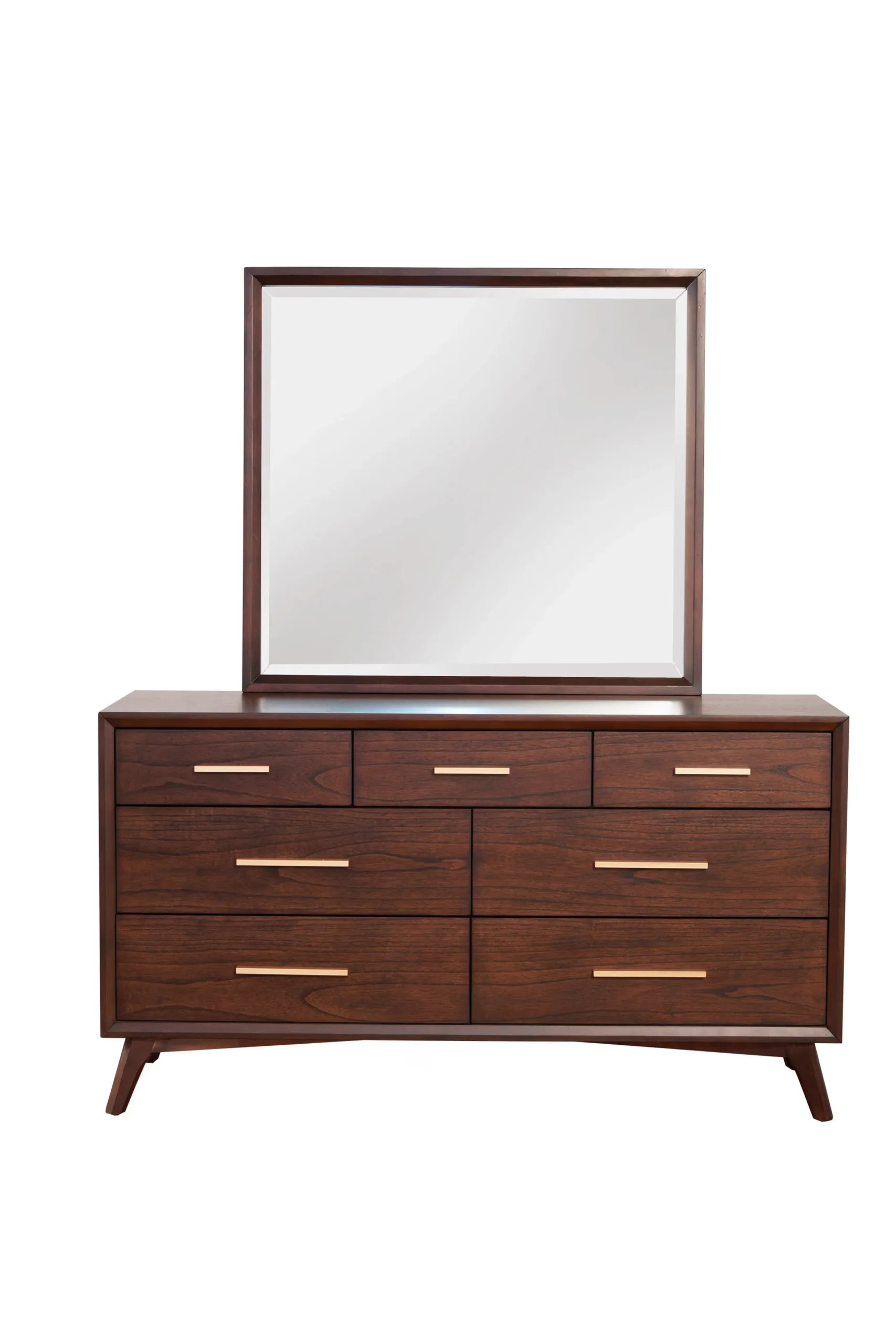 Gương phòng ngủ Gramercy gỗ gụ màu óc chó phong cách mid-century - Ảnh 2