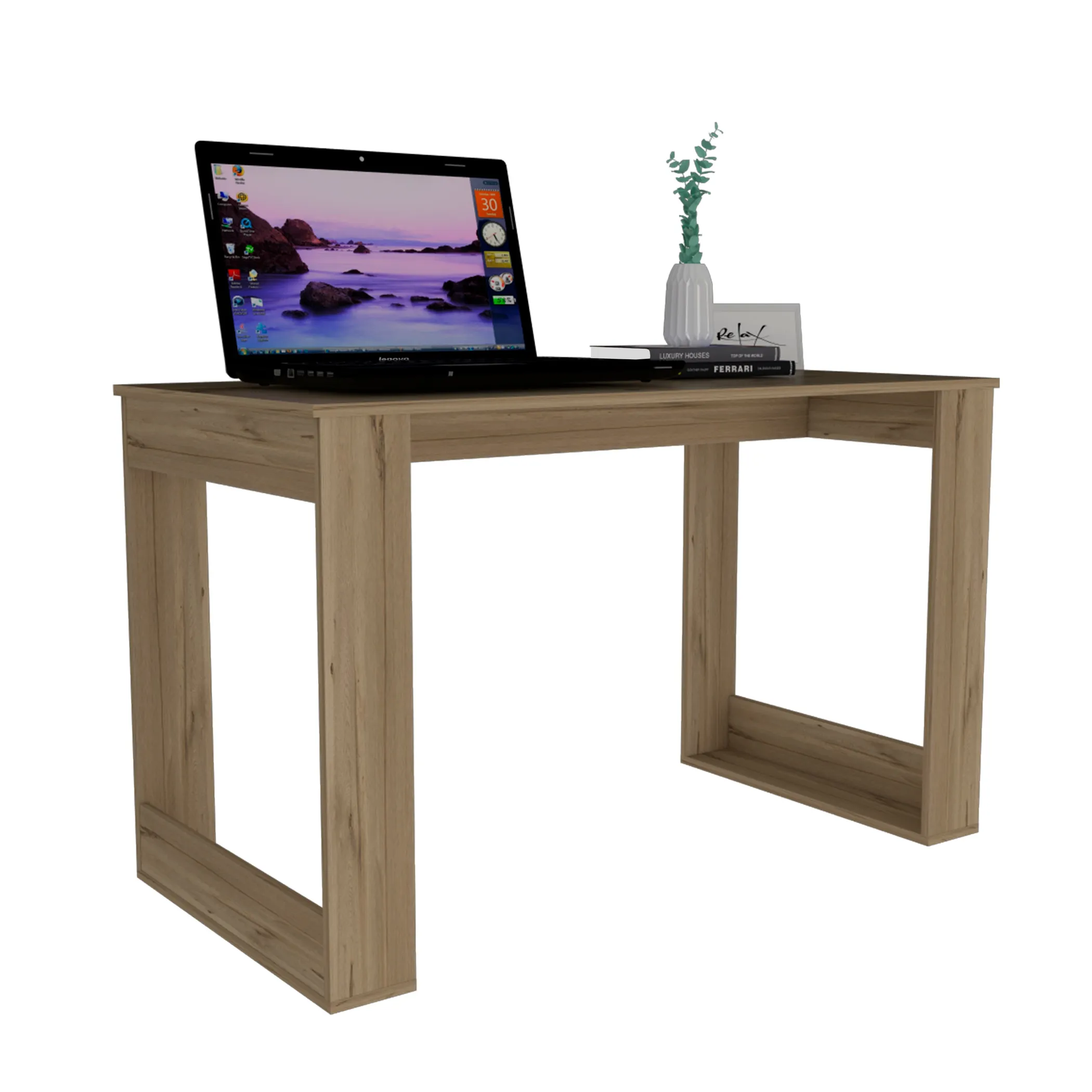 Bàn làm việc Oviedo 120cm màu gỗ sồi sáng - Ảnh 6