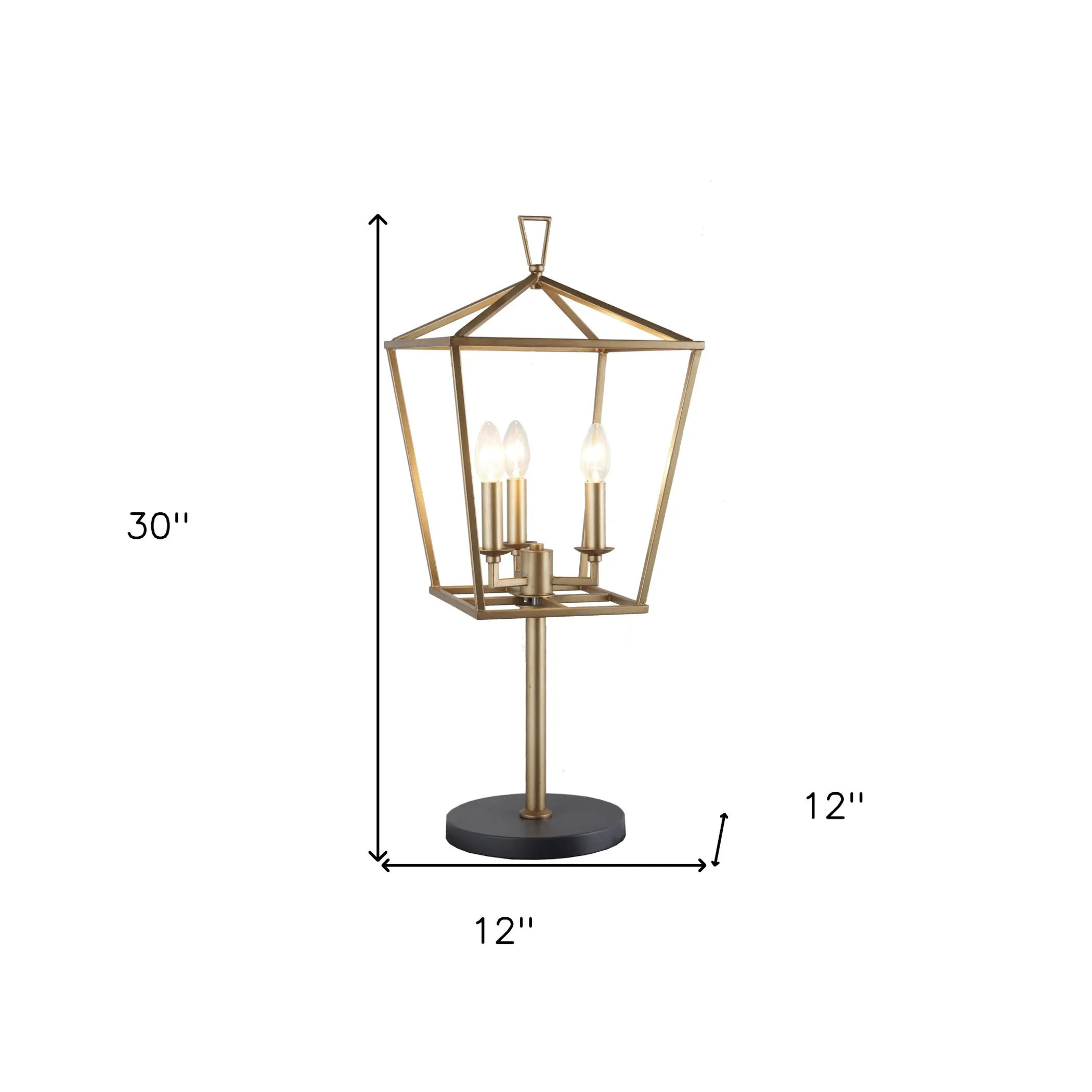 Đèn ngủ đầu giường 3 bóng 76cm khung sắt đen - Ảnh 4