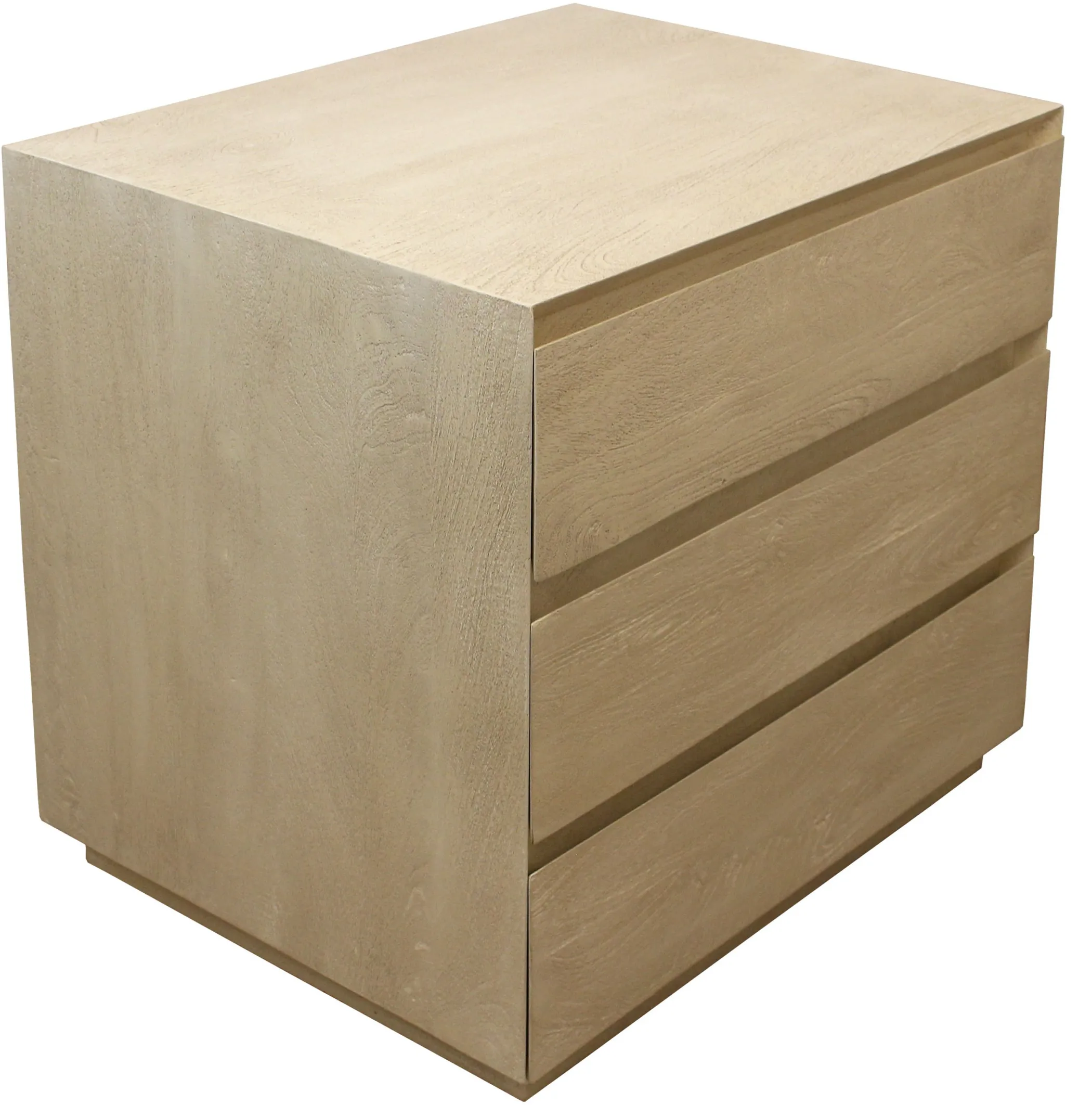 Tủ đầu giường gỗ tự nhiên 61cm ba ngăn kéo - Ảnh 3
