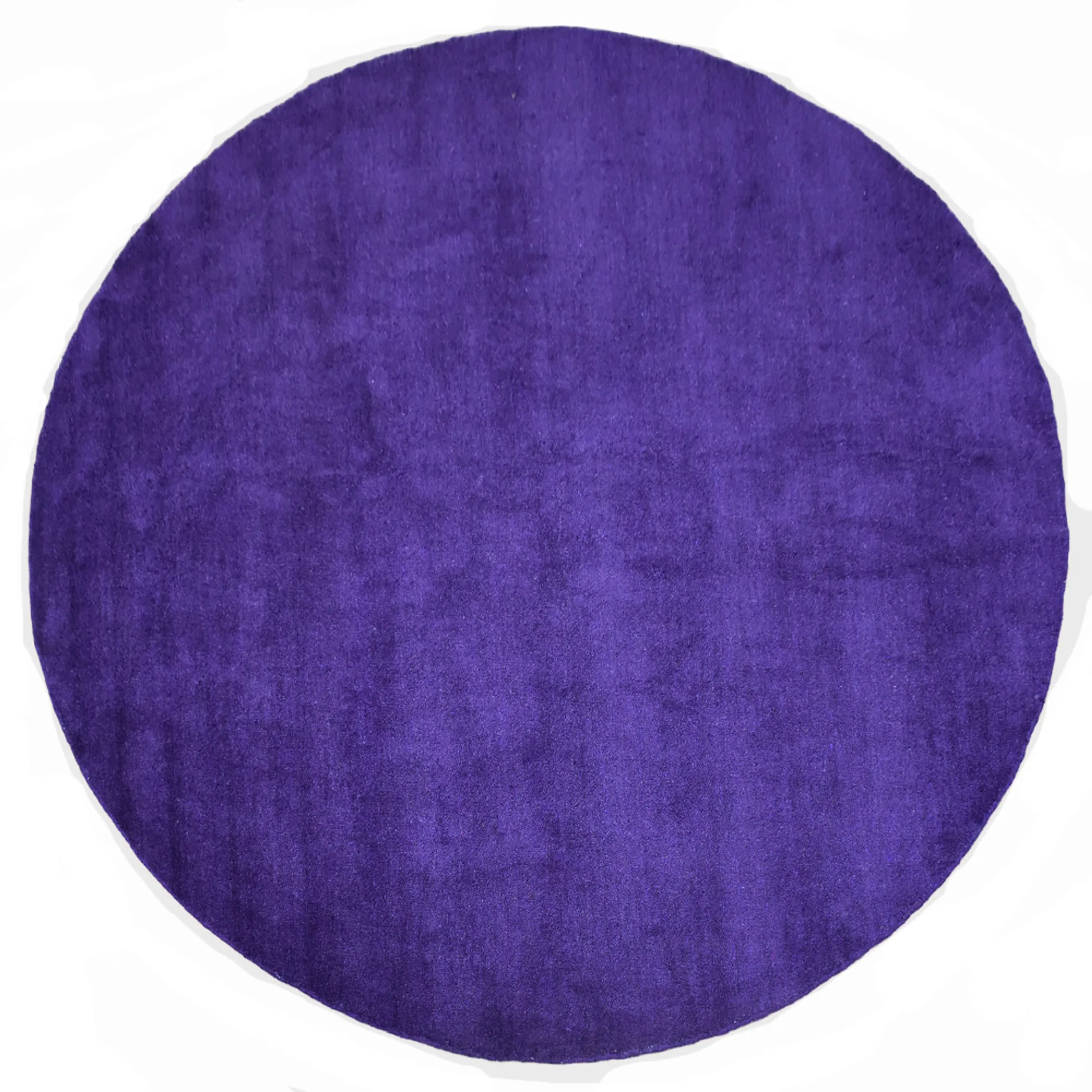 Thảm tròn dệt thắt tay pha lụa Rugsotic Carpets màu trơn - Ảnh 2