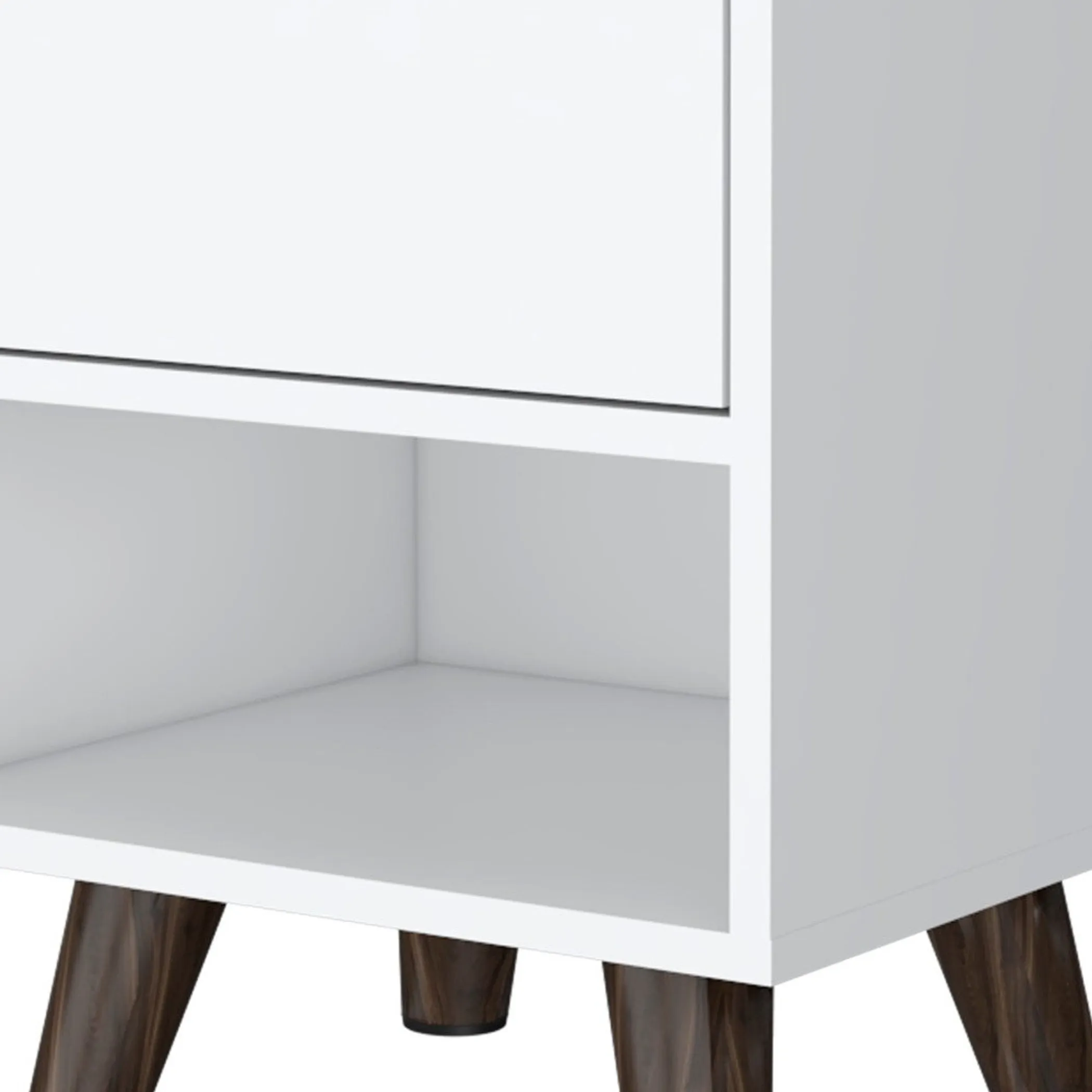 Tủ đầu giường 1 ngăn kéo gỗ công nghiệp màu trắng 48cm - Ảnh 6