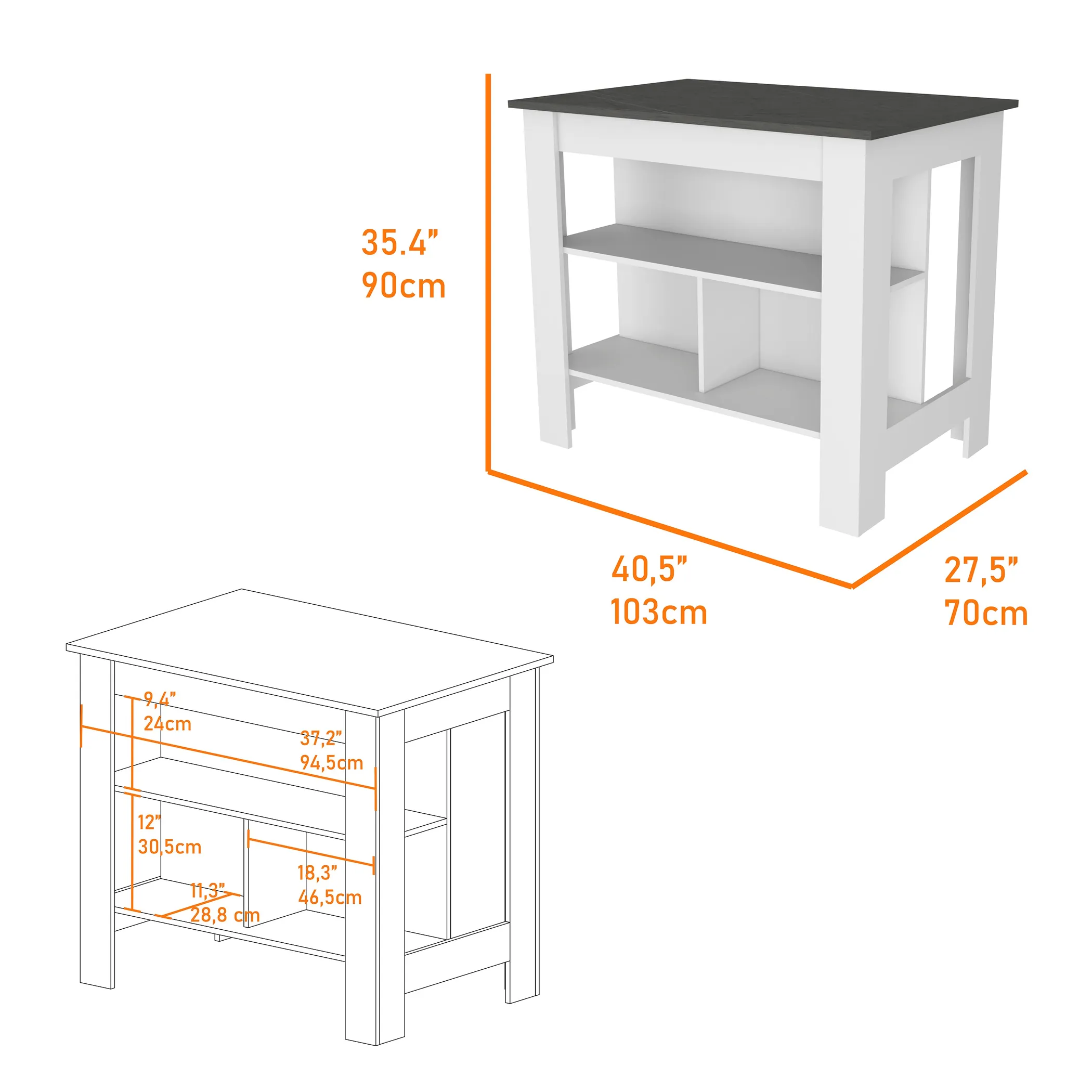 Bộ nội thất bếp Charlotte 2 món: đảo bếp và tủ đựng thực phẩm - Ảnh 5