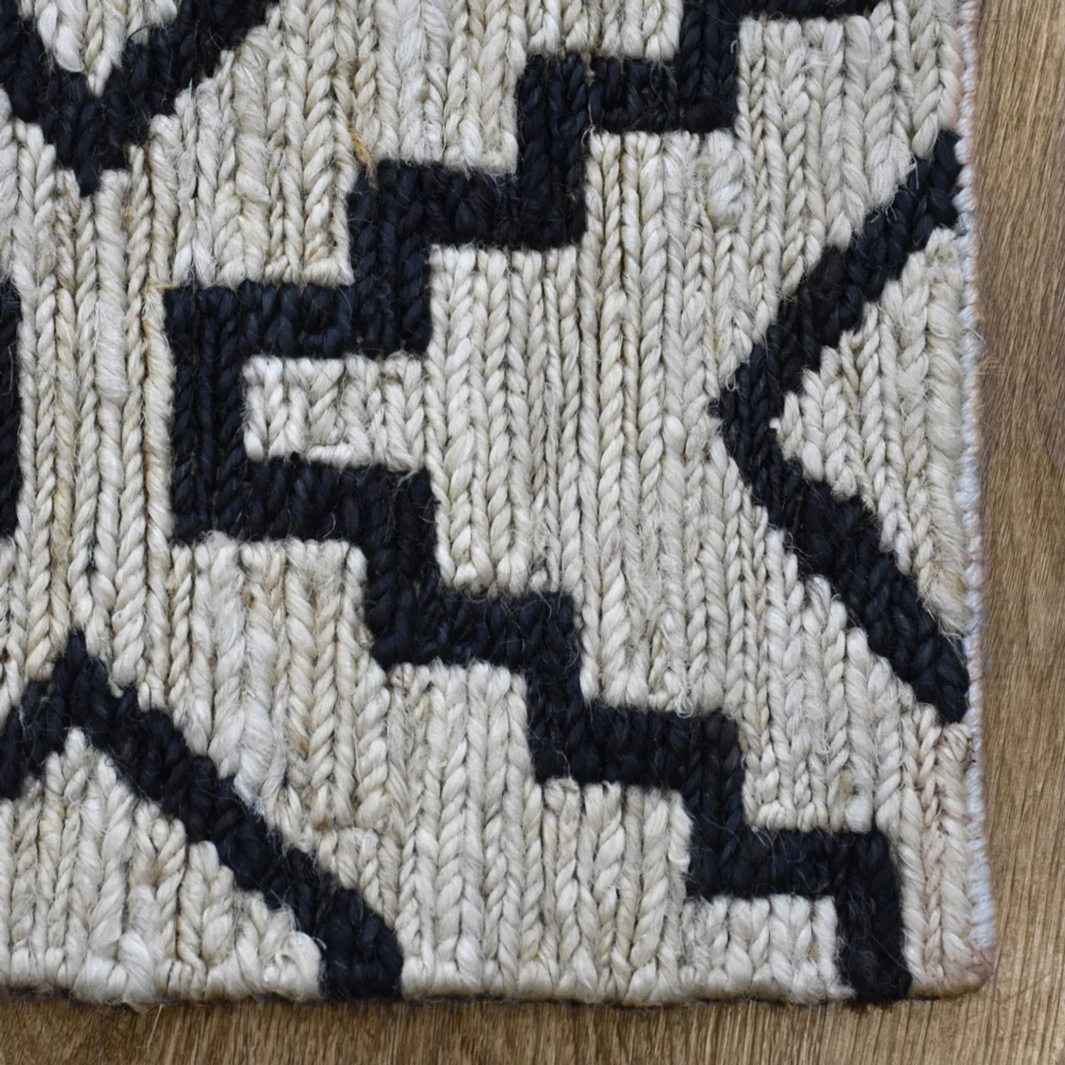 Thảm sợi đay sumak dệt thắt tay thân thiện môi trường Rugsotic Carpets họa tiết hình học - Ảnh 5