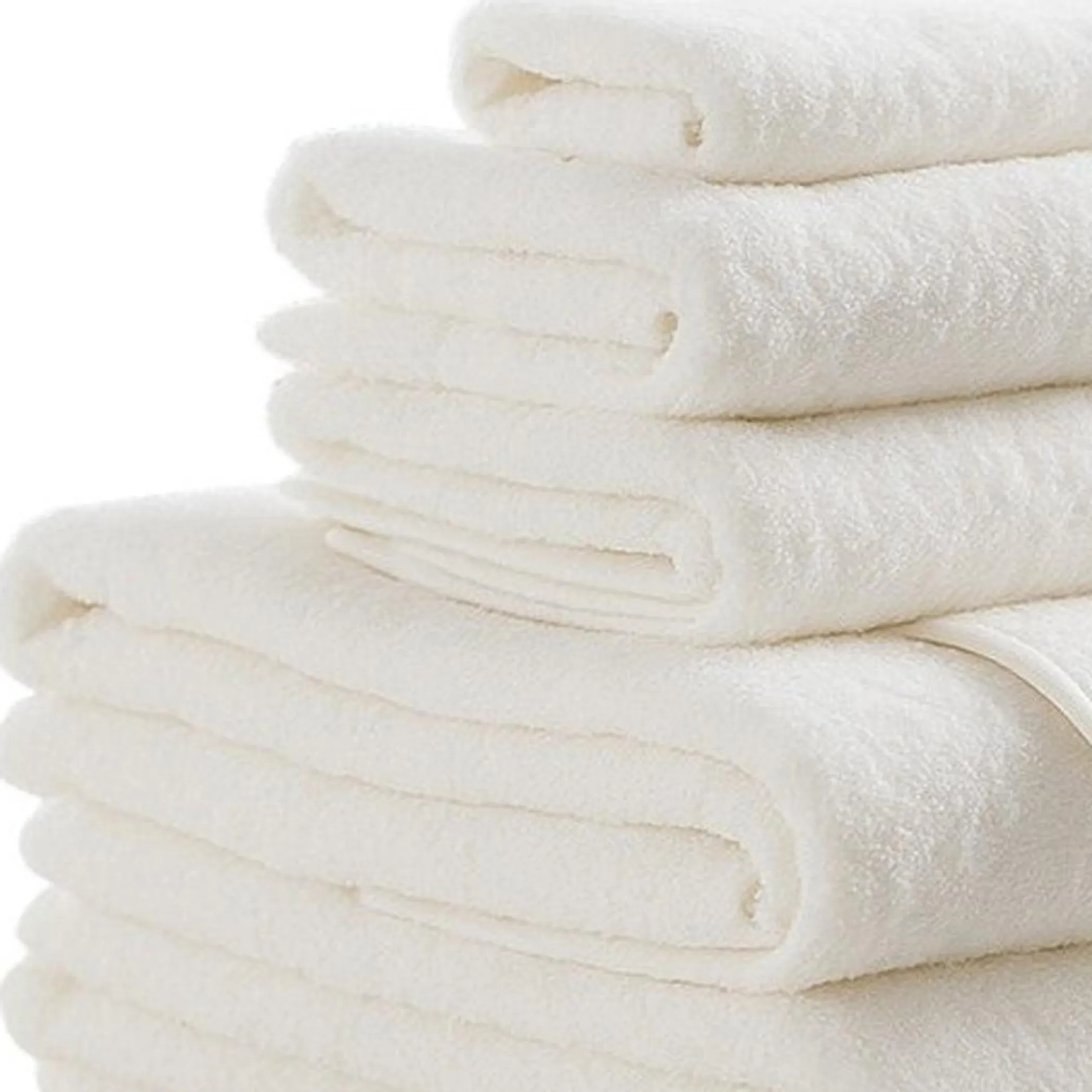 Bộ 6 khăn cotton terry nhanh khô màu trắng ngà - Ảnh 3