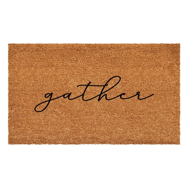Thảm chùi chân xơ dừa Calloway Mills chữ Gather - nhiều kích thước