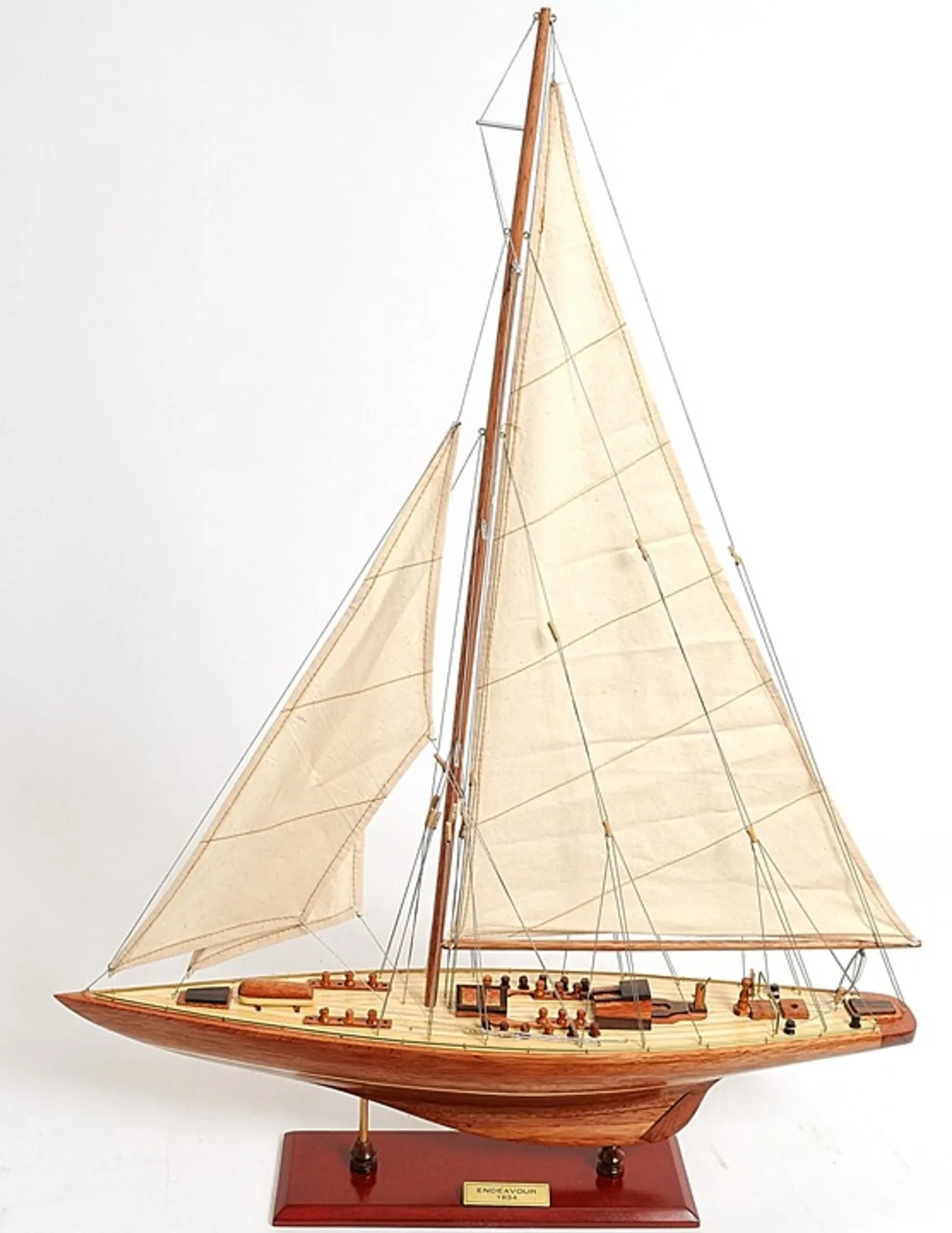 Mô hình du thuyền Endeavour bằng gỗ sơn vẽ tay 79cm - Ảnh 4
