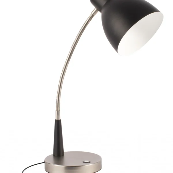 Đèn bàn làm việc LED điều chỉnh được màu đen nhám và bạc