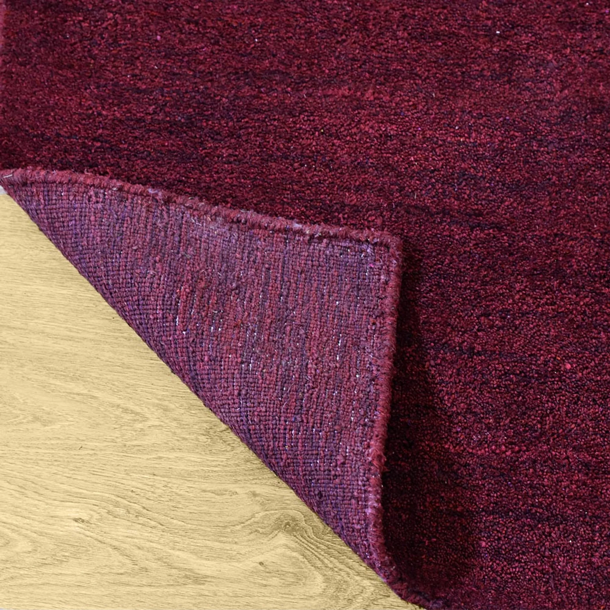 Thảm vuông dệt thắt tay pha lụa Rugsotic Carpets màu trơn - Ảnh 6