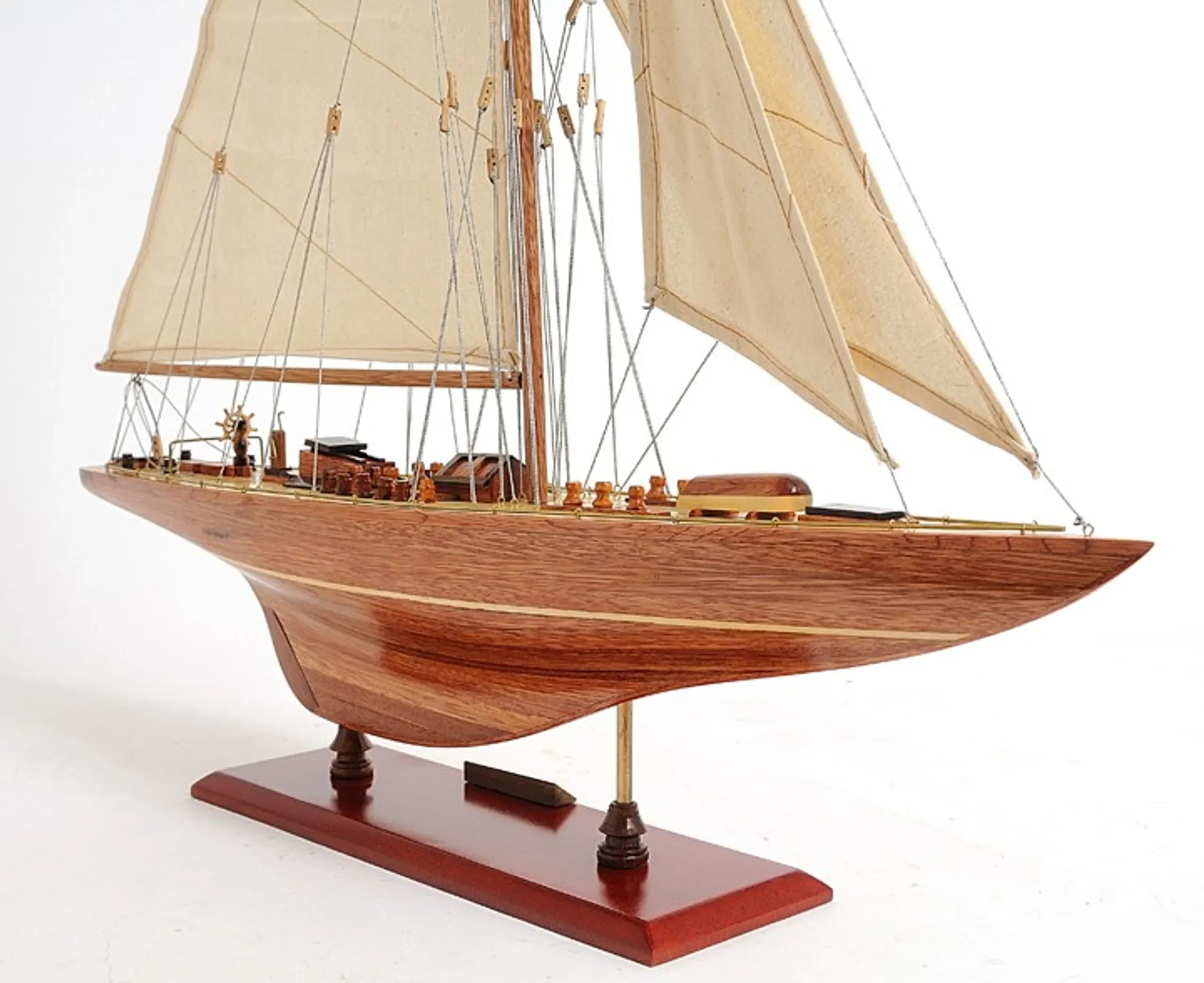 Mô hình du thuyền Endeavour bằng gỗ sơn vẽ tay 79cm - Ảnh 3