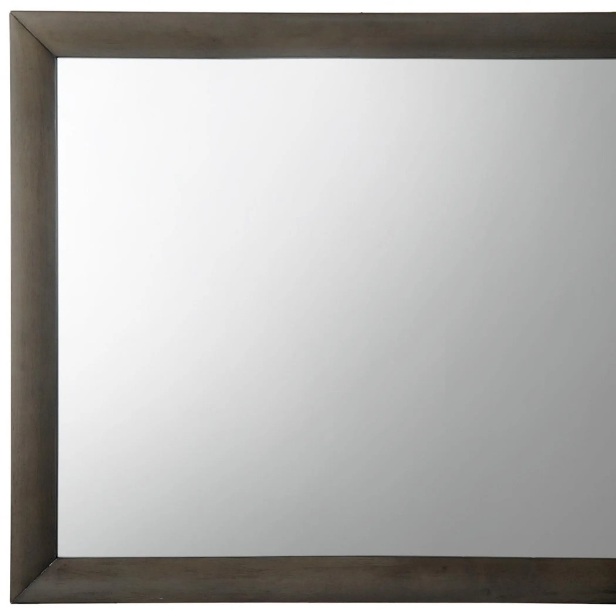 Gương trang trí 89cm khung gỗ sồi màu xám - Ảnh 2