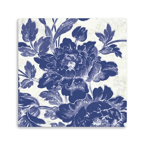 Tranh in không khung hoa hồng họa tiết toile xanh