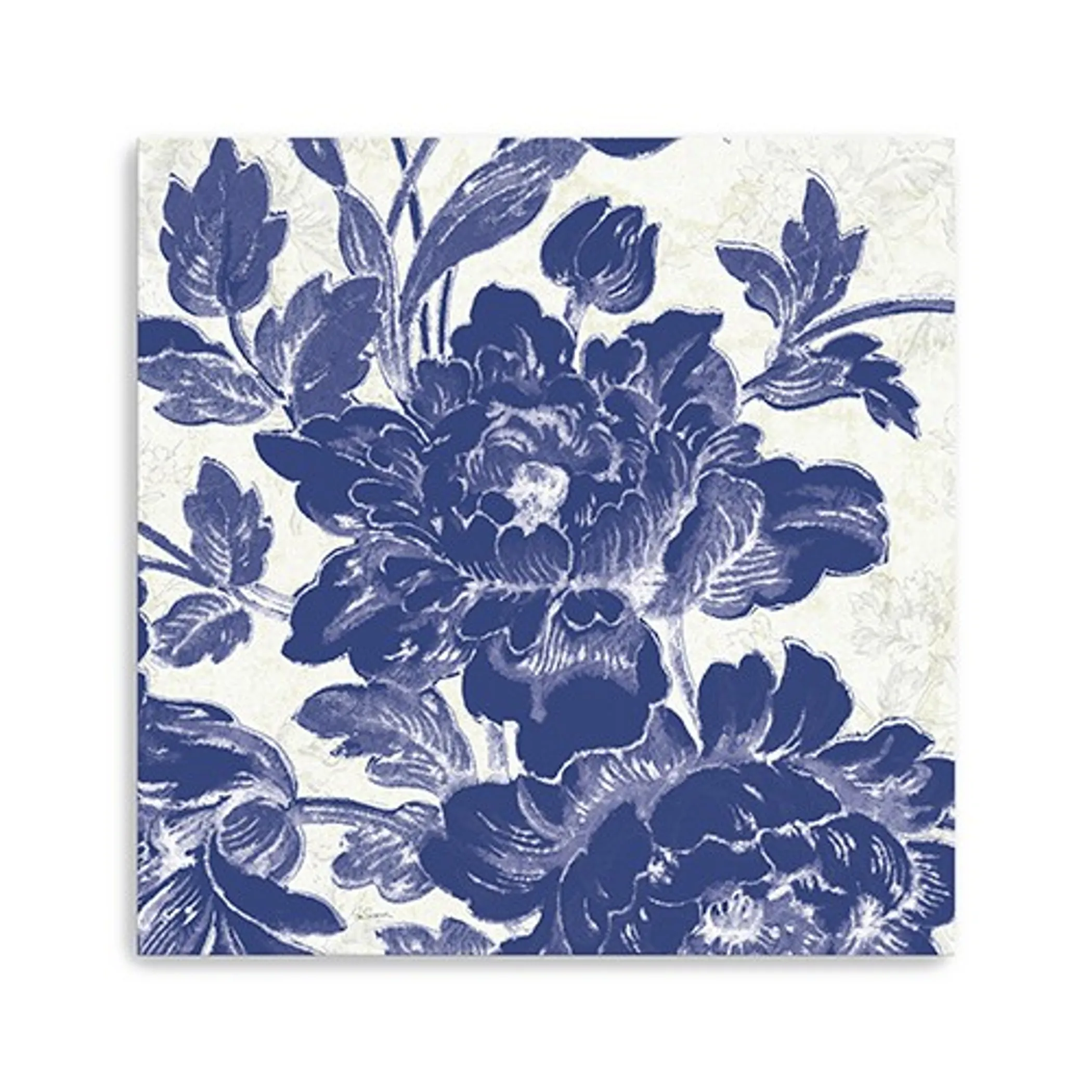 Tranh in không khung hoa hồng họa tiết toile xanh