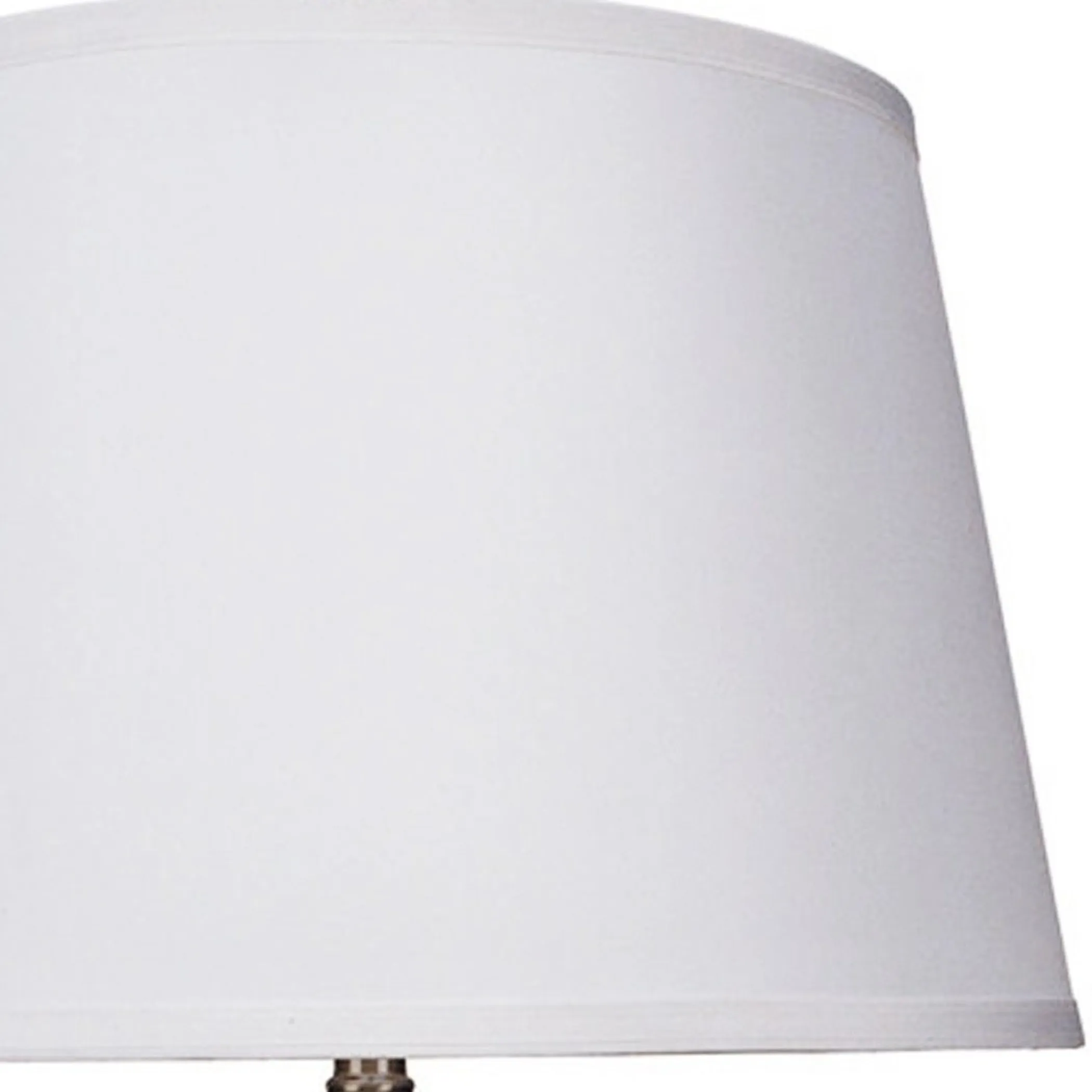 Đèn bàn kim loại màu bạc chụp vải trắng dáng loe 74cm - Ảnh 4
