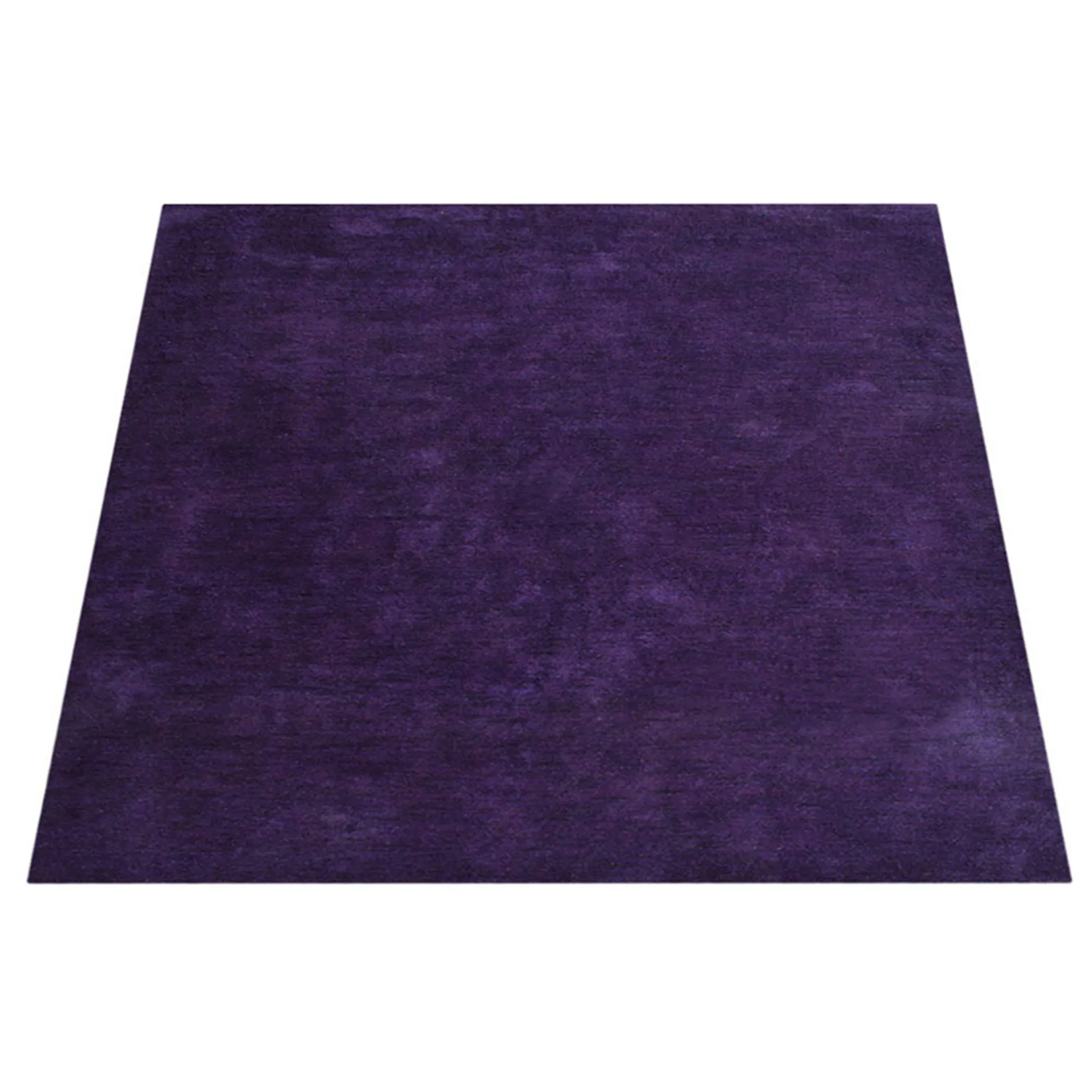 Thảm vuông lụa dệt thắt tay Rugsotic Carpets 3m x 3m màu trơn tím - Ảnh 3