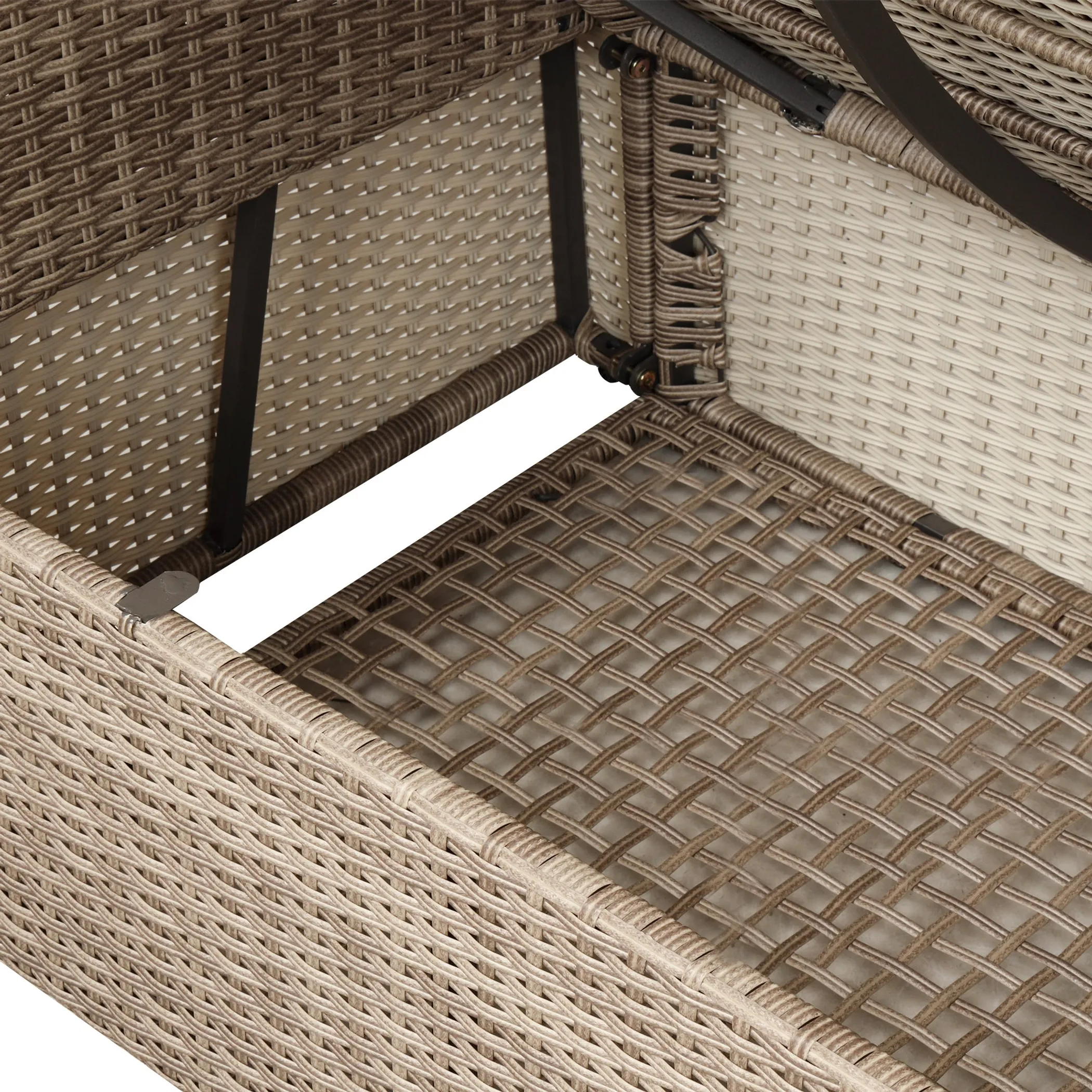Bộ bàn ghế sân vườn 4 món khung mây đan Tengbian - Ảnh 4