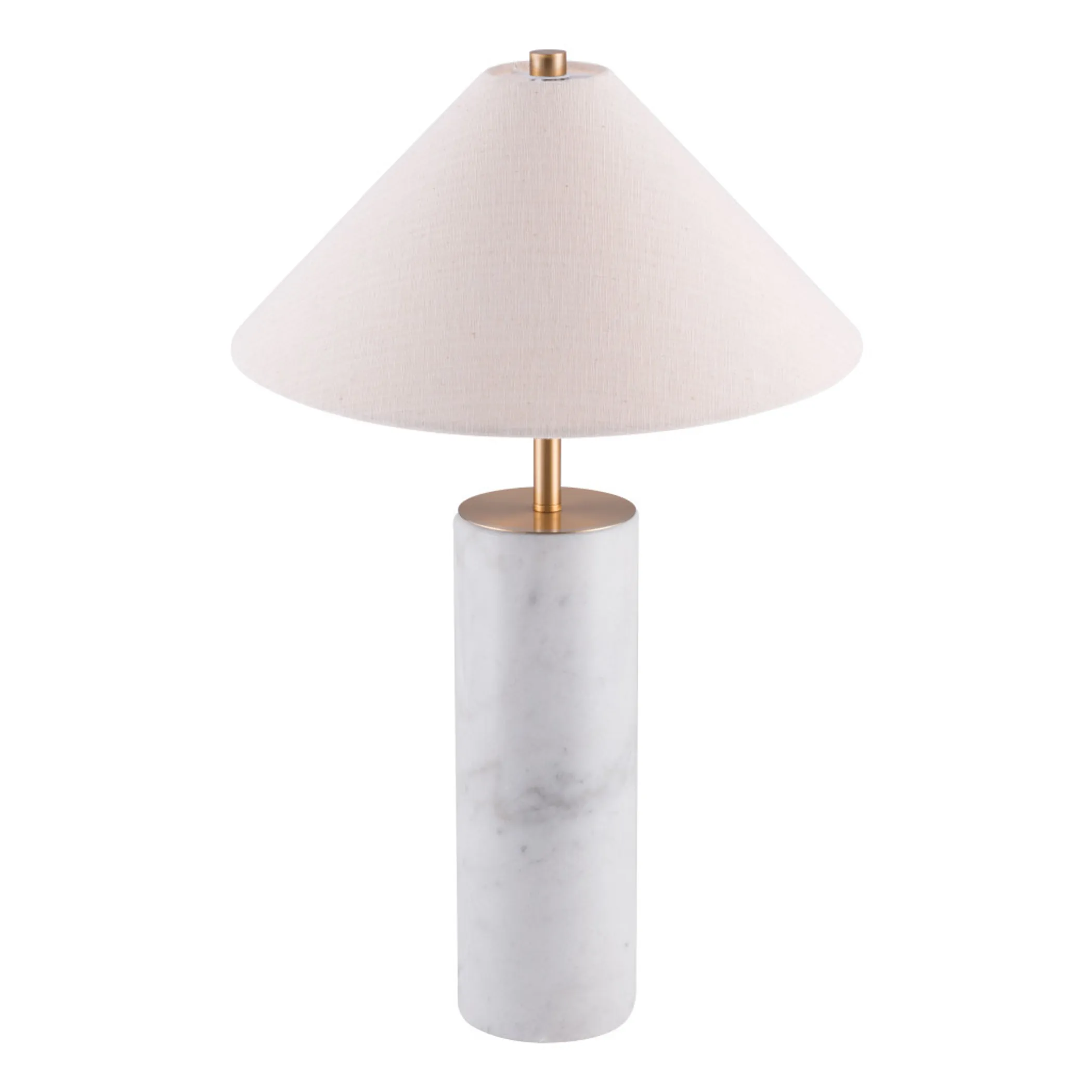 Đèn ngủ để bàn kim loại màu trắng 140cm chụp hình thang màu be - Ảnh 5