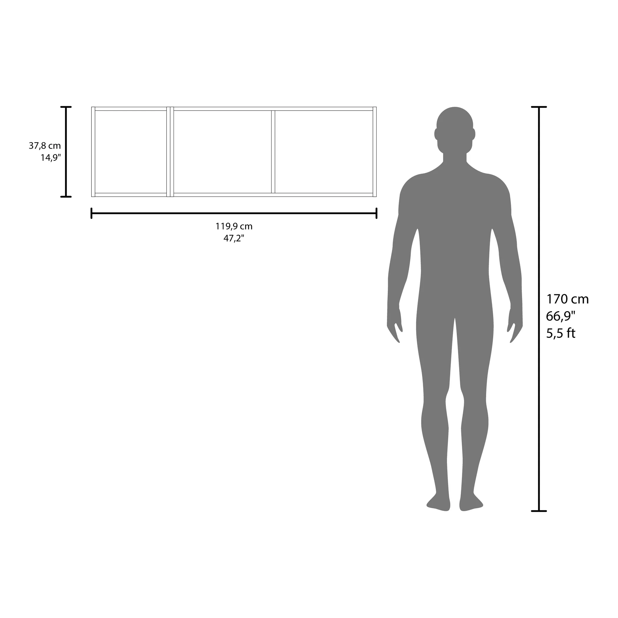 Tủ treo tường Aster rộng 120cm màu khói - Ảnh 4