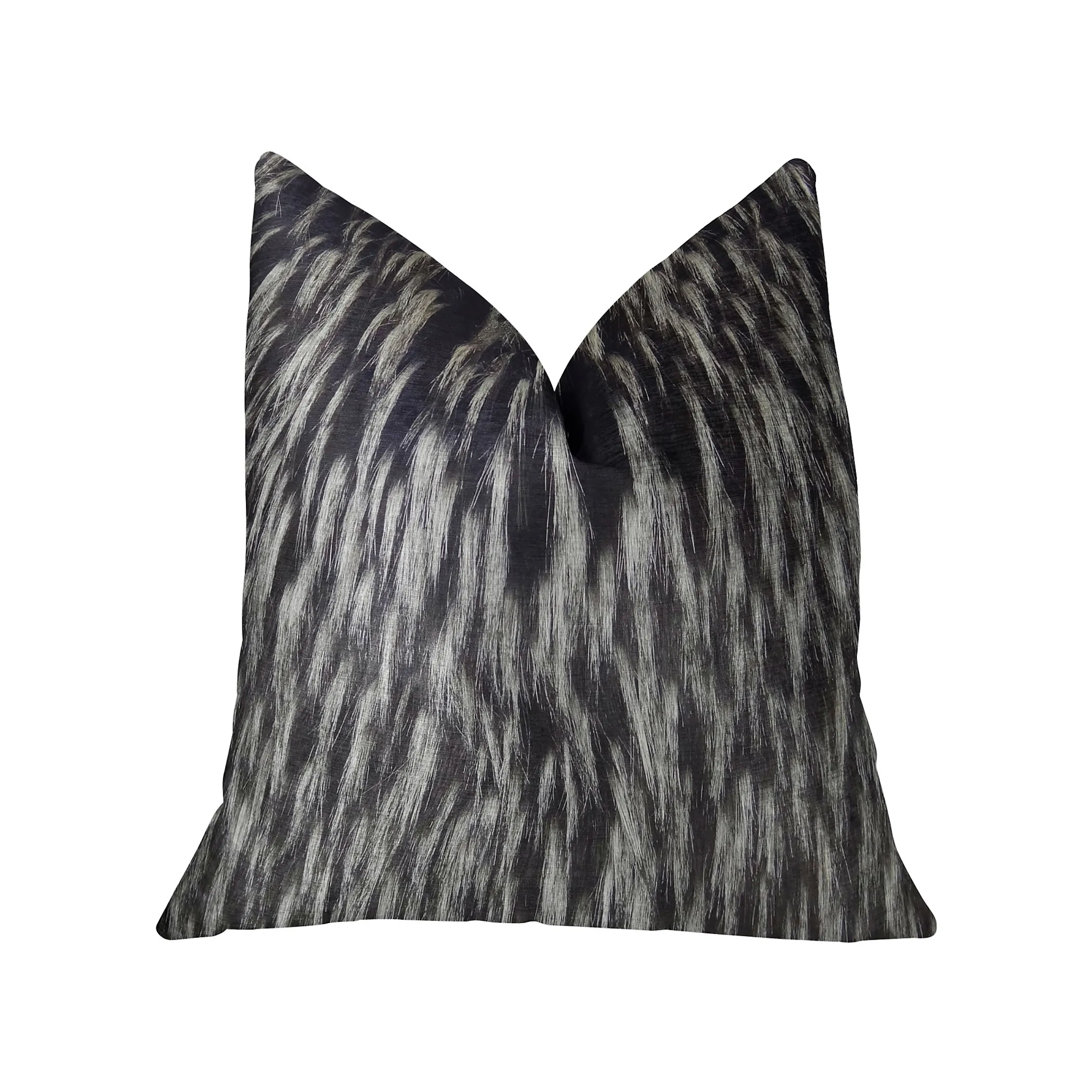 Gối tựa cao cấp thủ công Plutus Wolf Fur Lover màu đen trắng