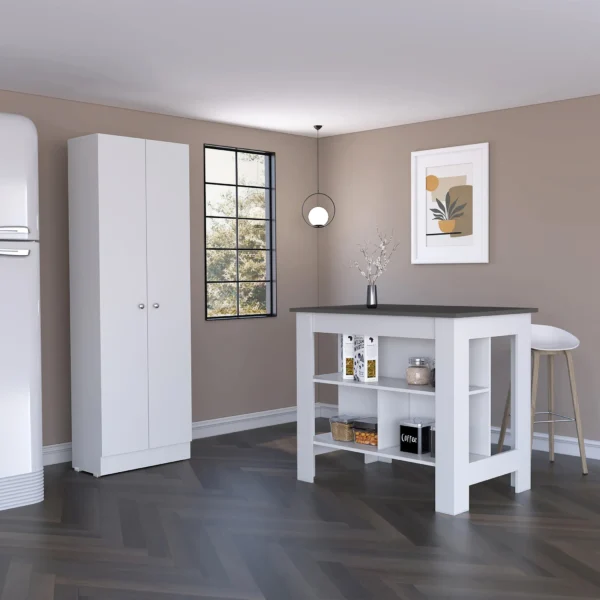 Bộ nội thất bếp Charlotte 2 món: đảo bếp và tủ đựng thực phẩm