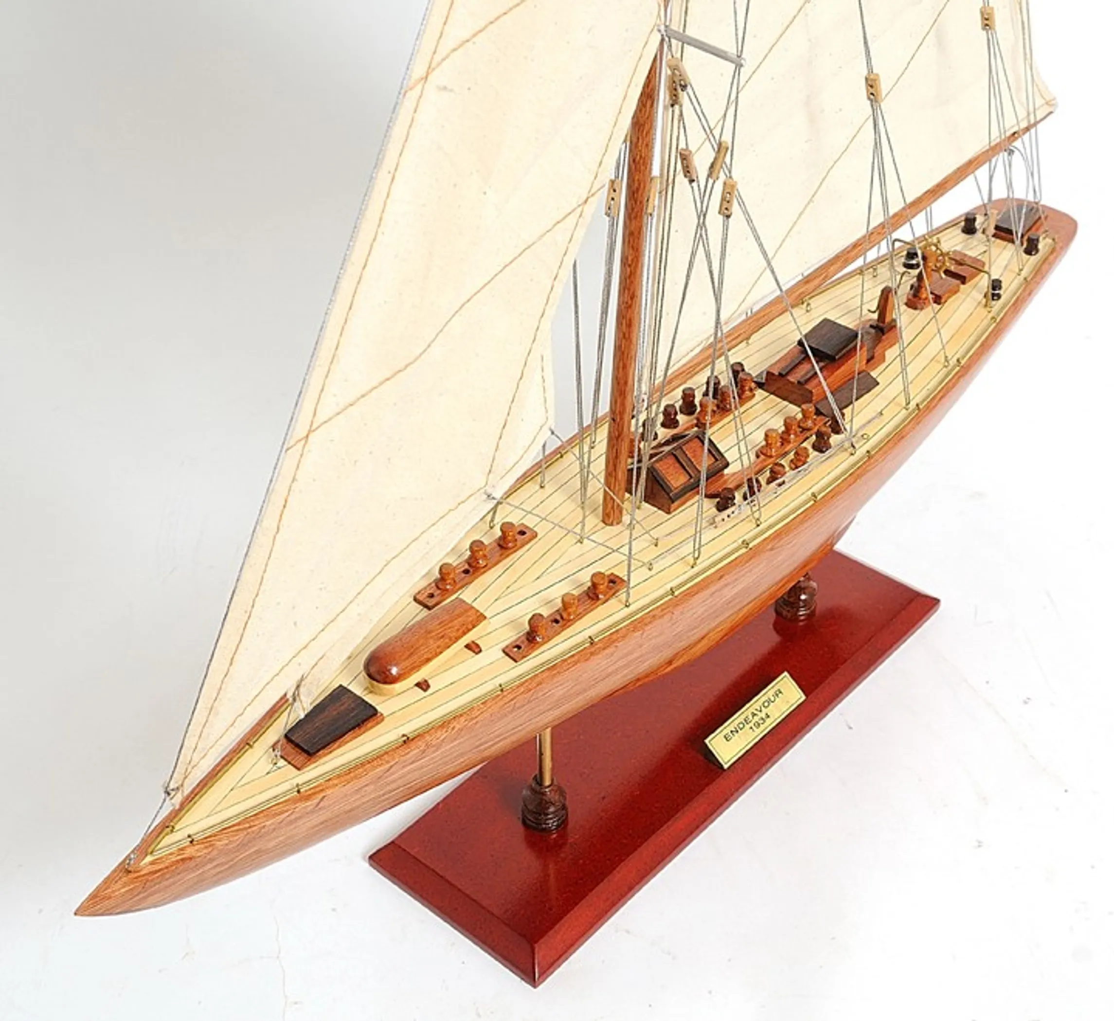 Mô hình du thuyền Endeavour bằng gỗ sơn vẽ tay 79cm - Ảnh 6