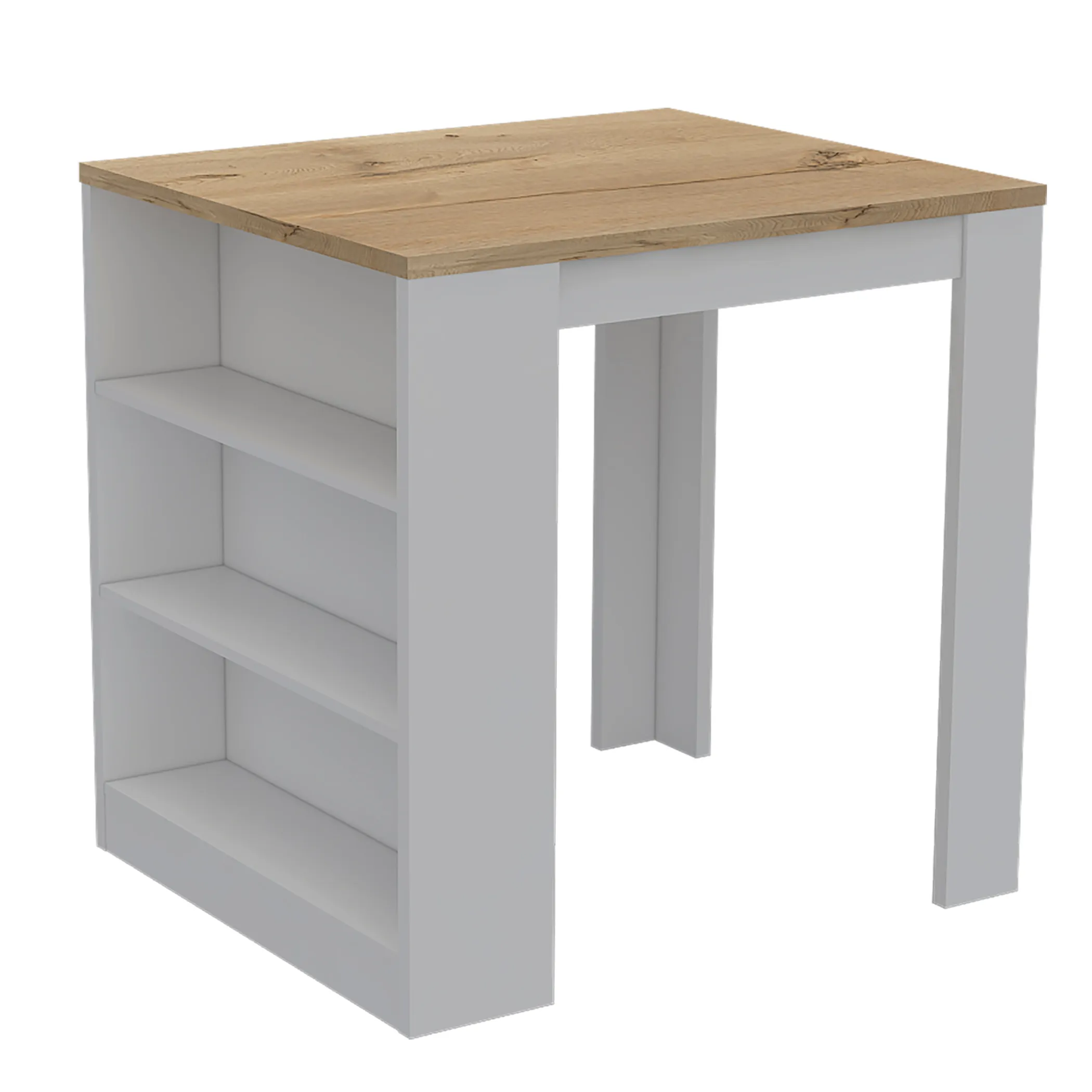 Bộ nội thất bếp Covelo 2 món màu trắng phối gỗ sồi sáng - Ảnh 3
