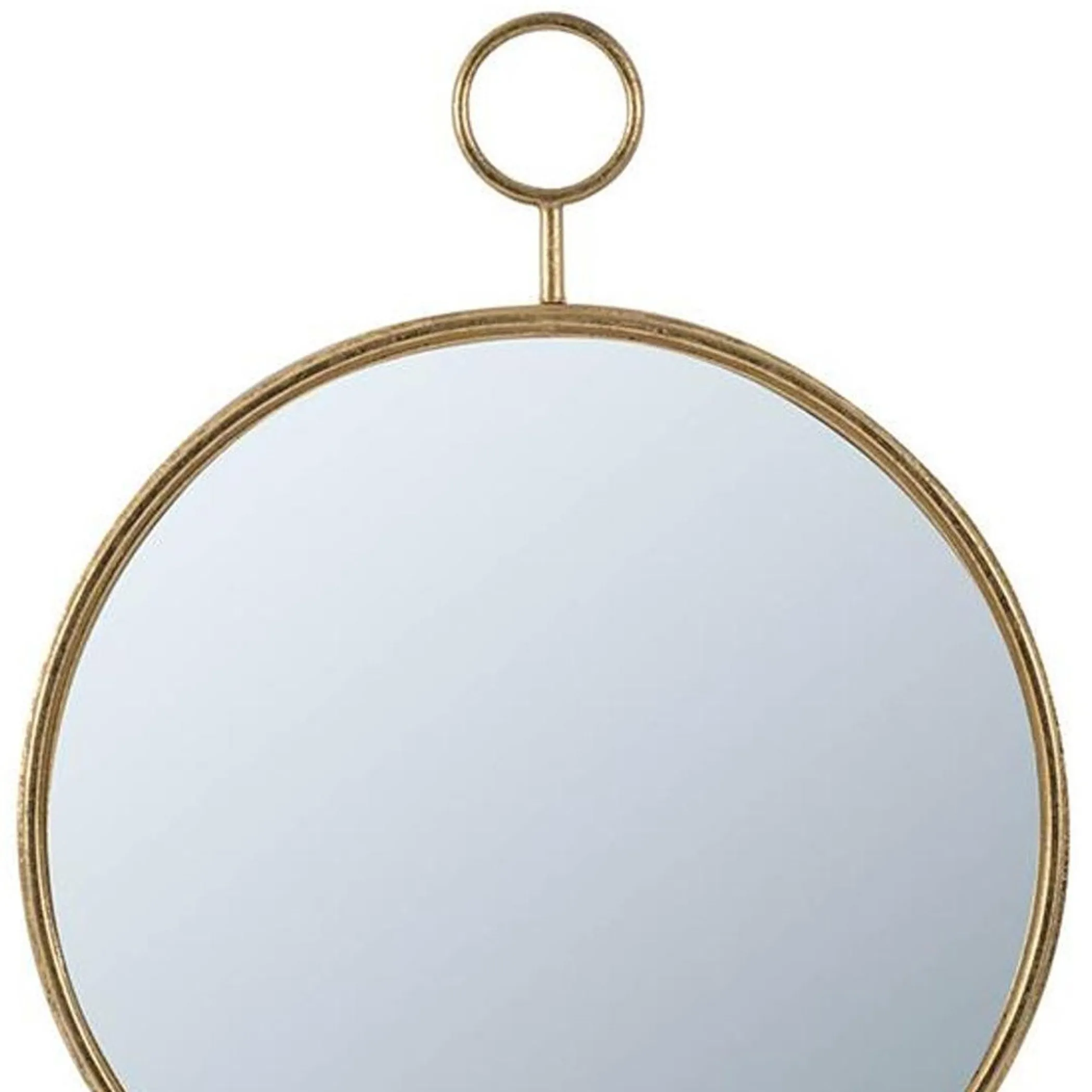 Gương trang trí tròn 71cm khung sắt màu vàng - Ảnh 4