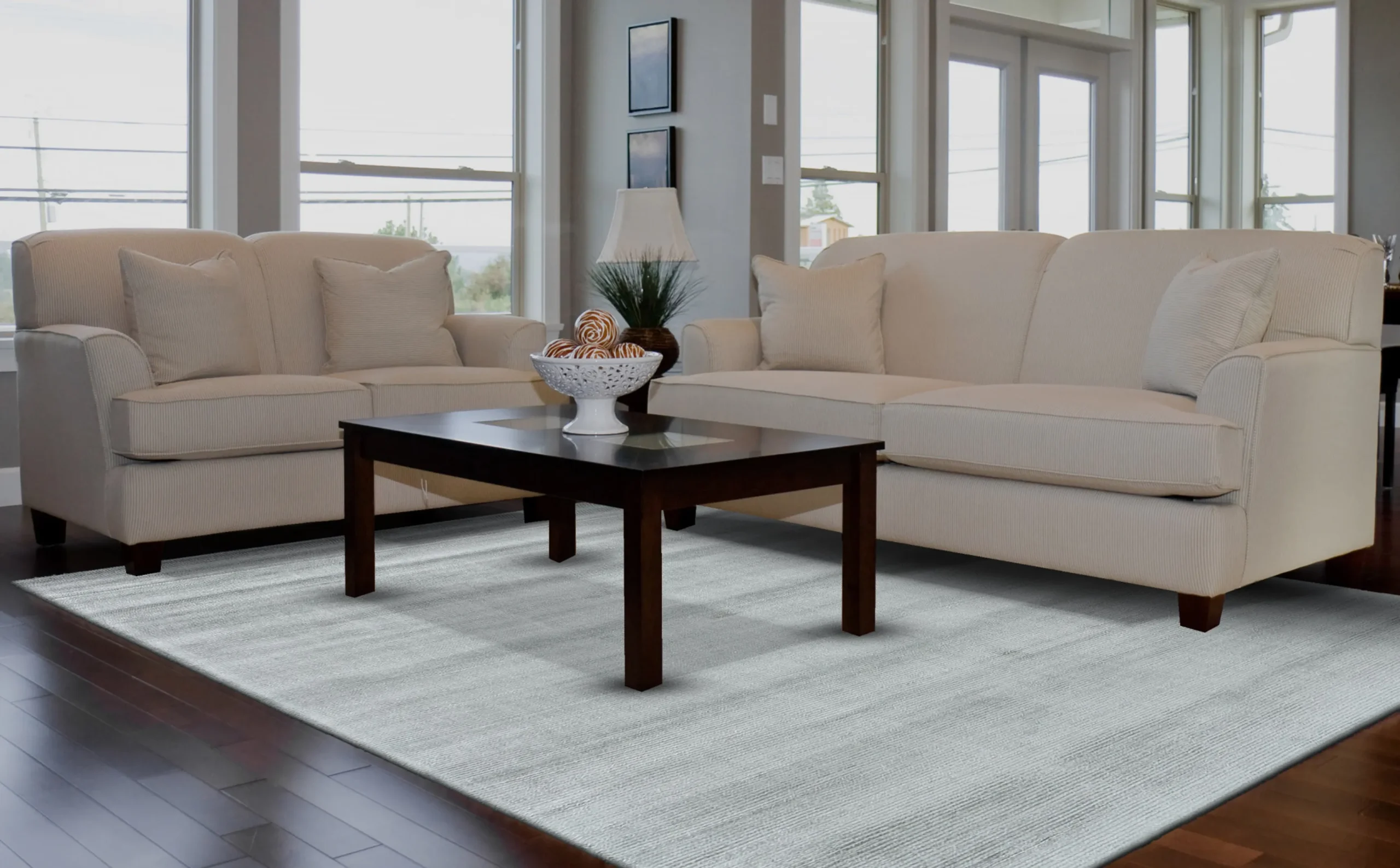 Thảm trải sàn dệt tay 1,2m x 1,8m màu xám - Ảnh 6
