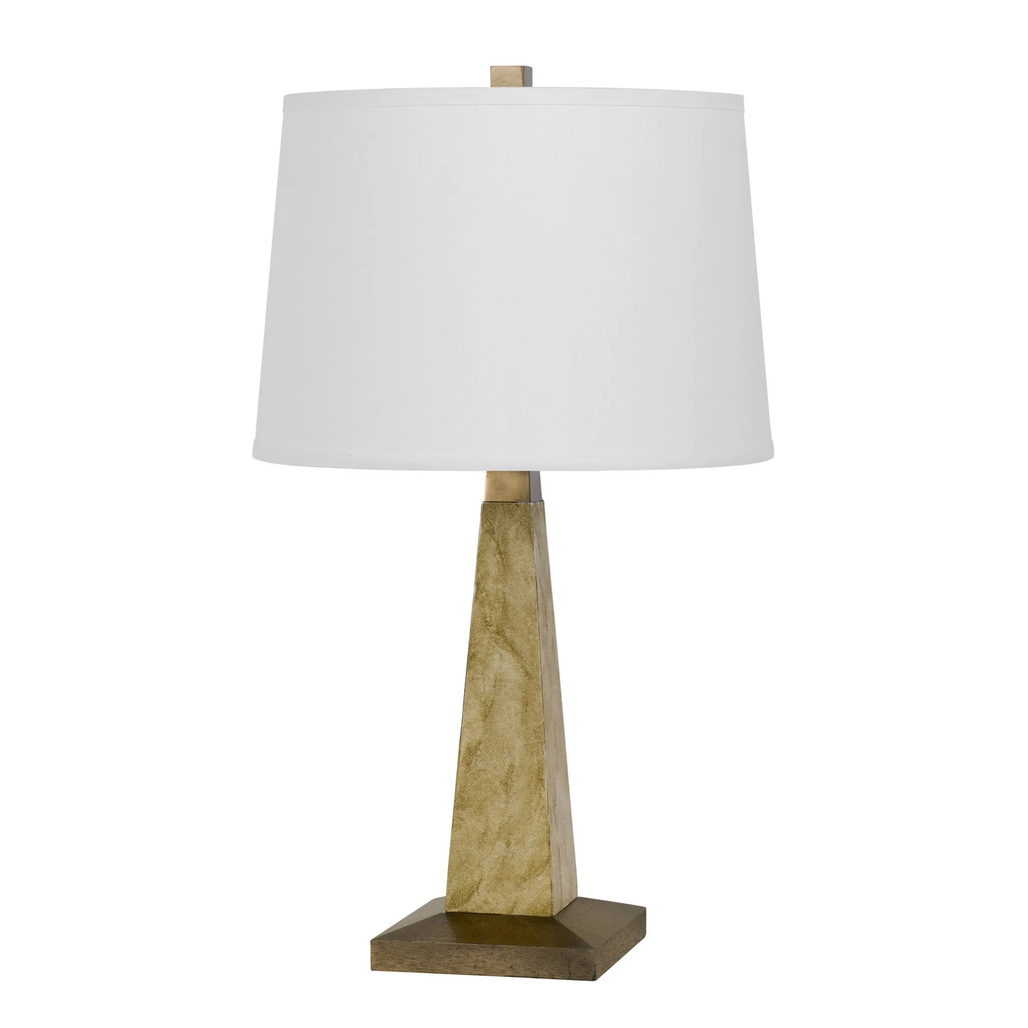 Đèn bàn màu nâu chụp dáng loe màu trắng ngà 71cm - Ảnh 2