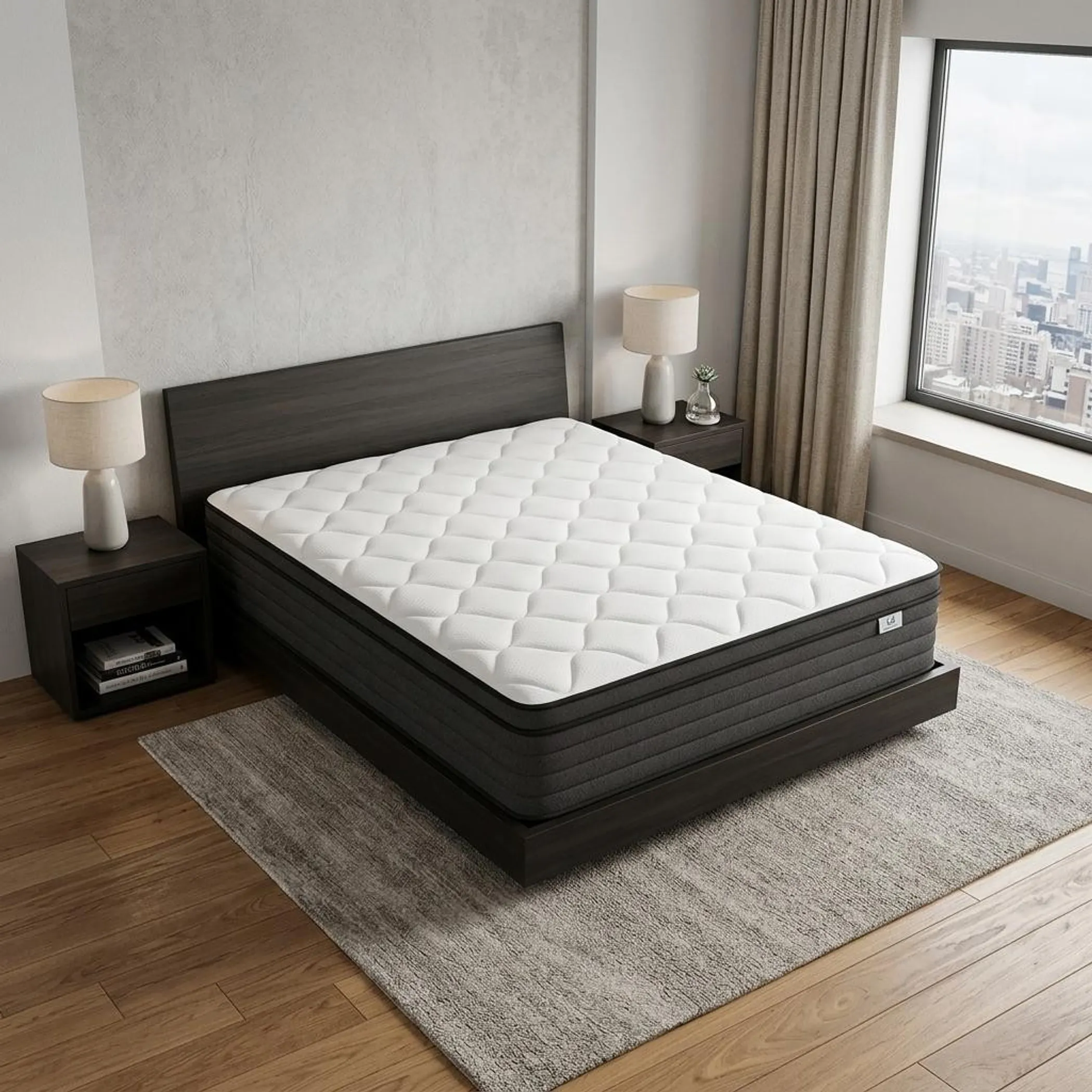 Nệm lai foam và lò xo túi dày 30cm size King