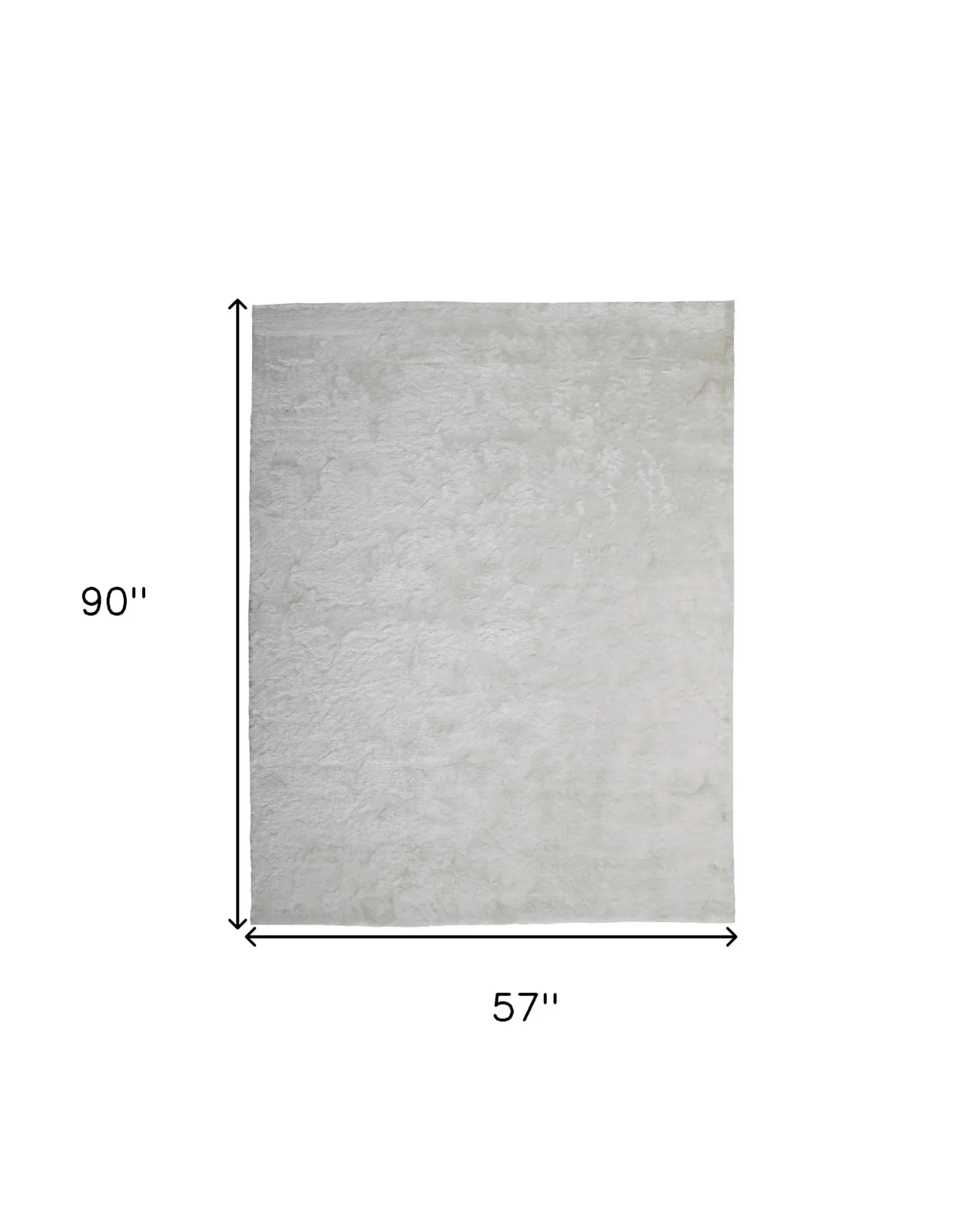Thảm trải sàn lông xù chần thủ công 1,5m x 2,4m màu trắng - Ảnh 5