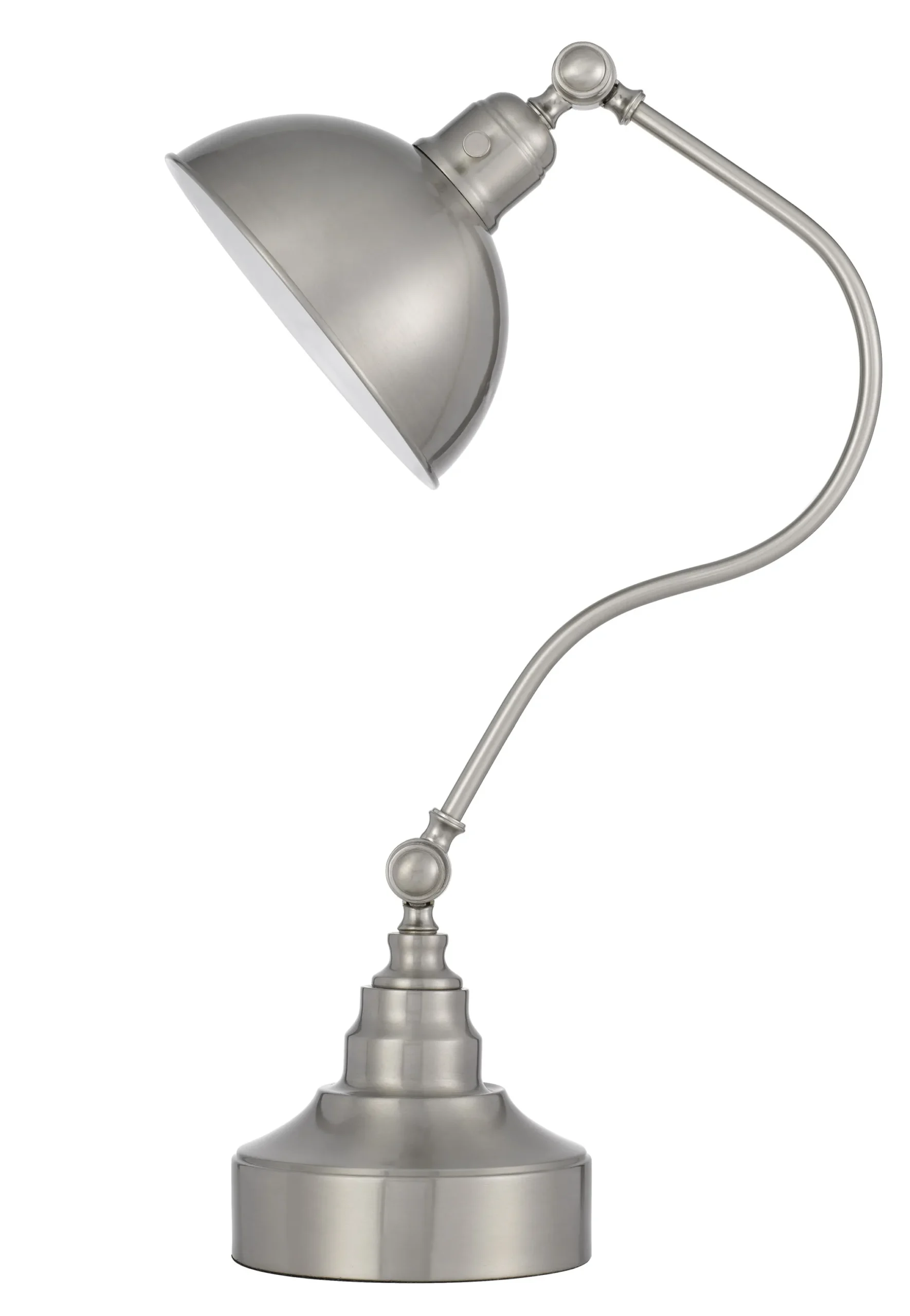 Đèn bàn kiểu đèn lồng kim loại nickel chụp mái vòm 64cm - Ảnh 2