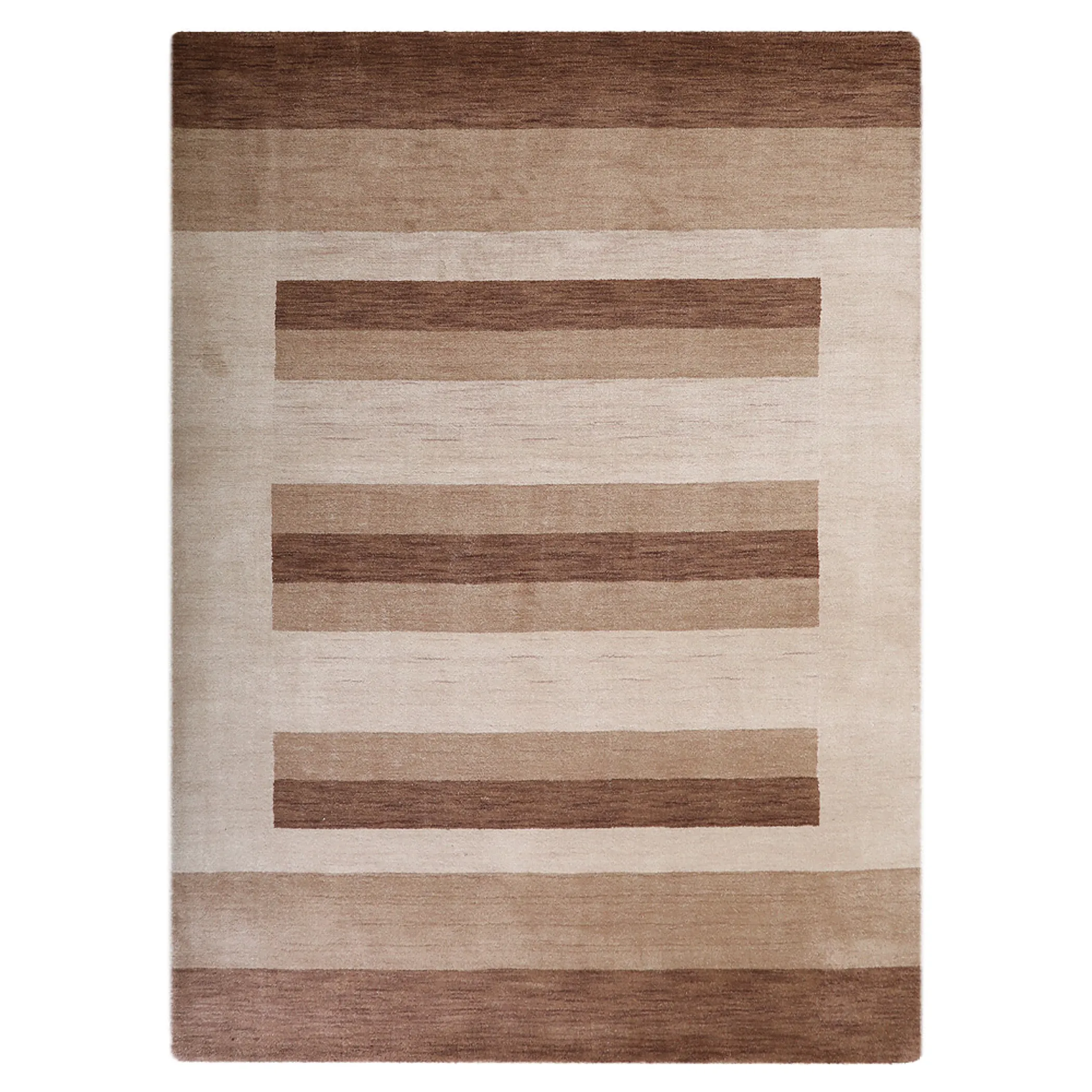 Thảm len dệt thắt tay Rugsotic Carpets phong cách đương đại màu nâu be - Ảnh 2