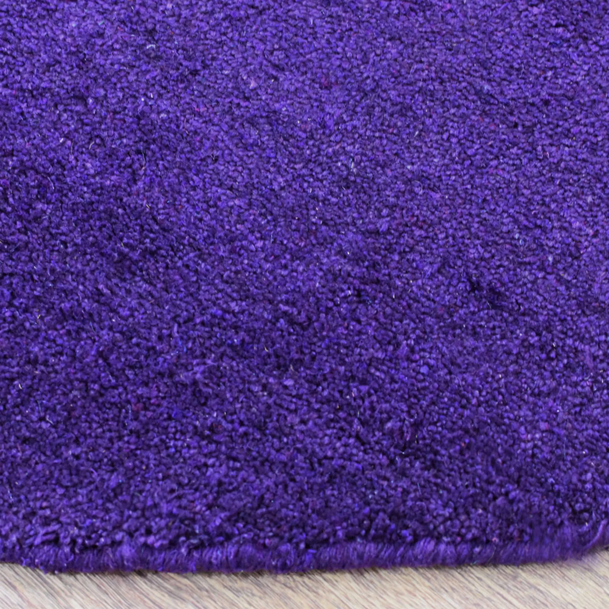 Thảm tròn dệt thắt tay pha lụa Rugsotic Carpets màu trơn - Ảnh 5