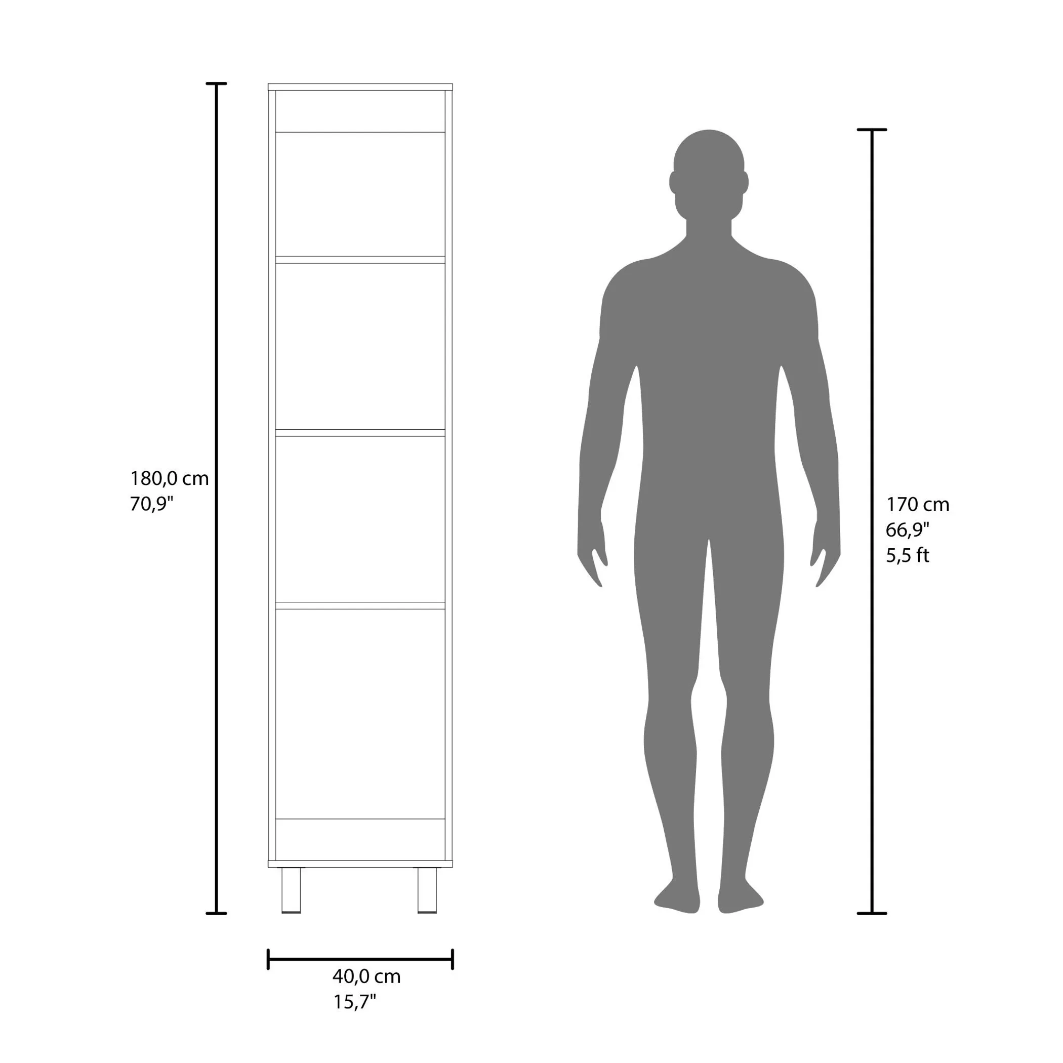Tủ trang trí gỗ màu be 40cm - Ảnh 5