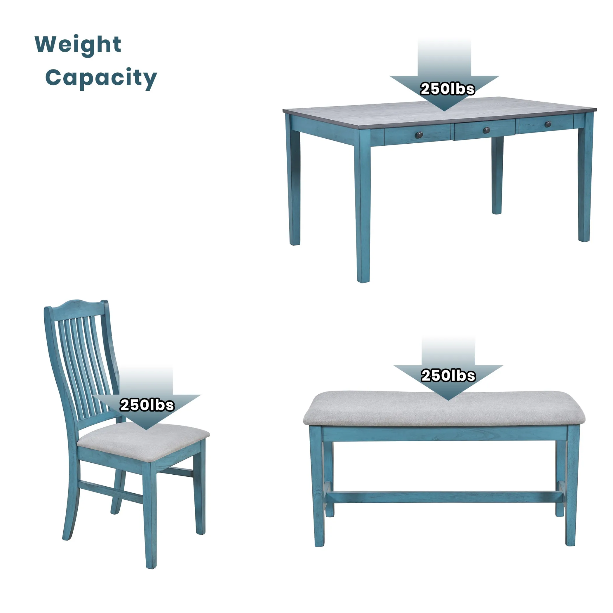 Bộ bàn ăn gỗ 6 món phong cách mid-century - Ảnh 6