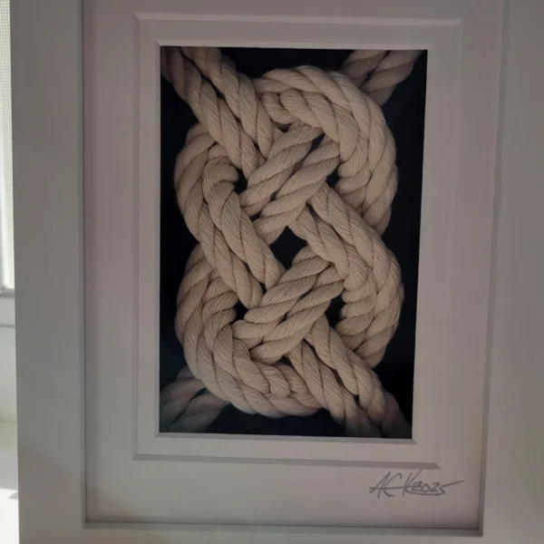Tranh nút thắt 3D ACKnots Carrick khung gỗ 20cm x 25cm