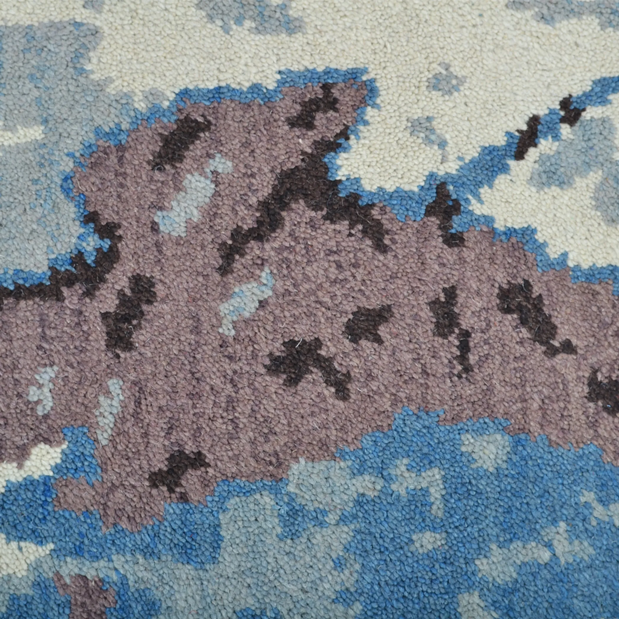 Thảm chạy hành lang len dệt thắt tay Rugsotic Carpets 0,75m x 3m họa tiết trừu tượng - Ảnh 5