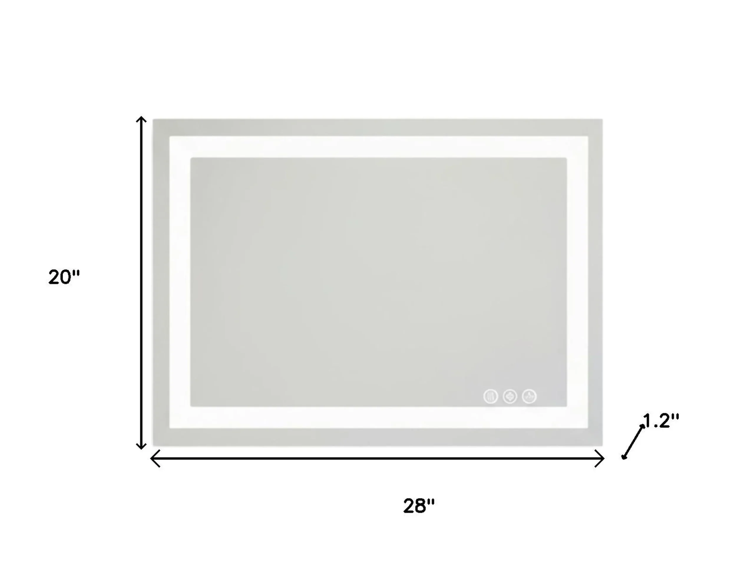 Gương phòng tắm không viền tích hợp đèn 51cm - Ảnh 6