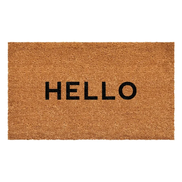 Thảm chùi chân xơ dừa Calloway Mills chữ HELLO