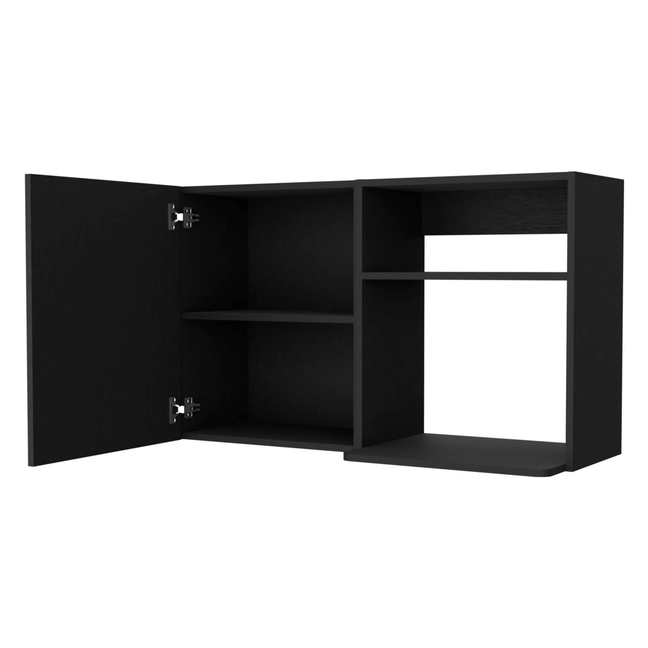 Tủ trang trí màu đen rộng 99cm với hai kệ - Ảnh 3