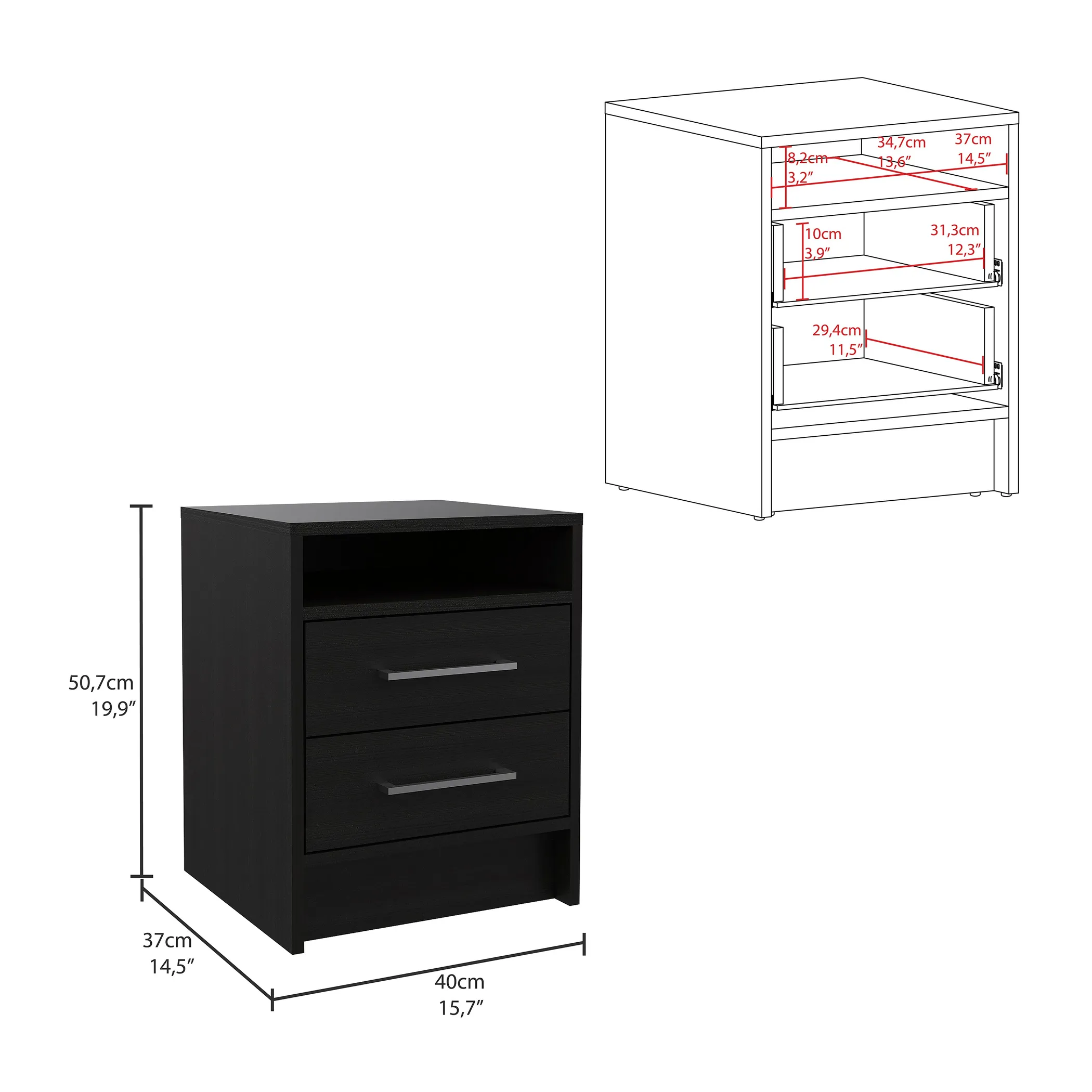 Bộ nội thất phòng ngủ Holland 3 món: tủ quần áo và hai tủ đầu giường - Ảnh 5