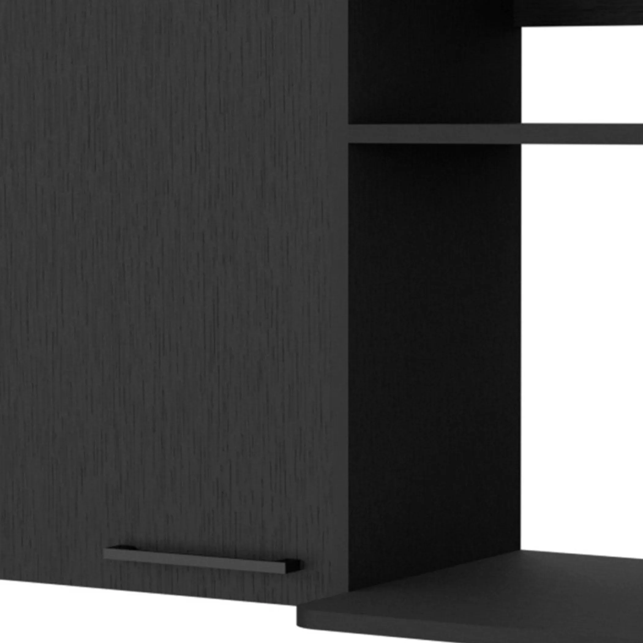 Tủ trang trí màu đen rộng 99cm với hai kệ - Ảnh 4