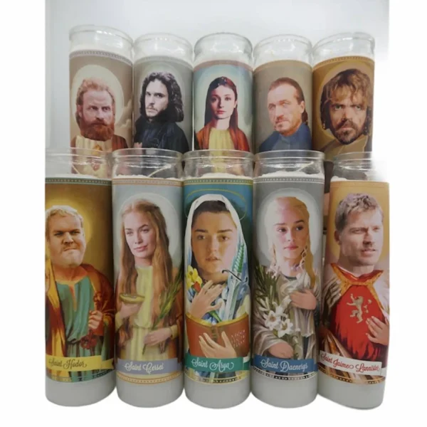 Nến cầu nguyện in hình nhân vật Game of Thrones